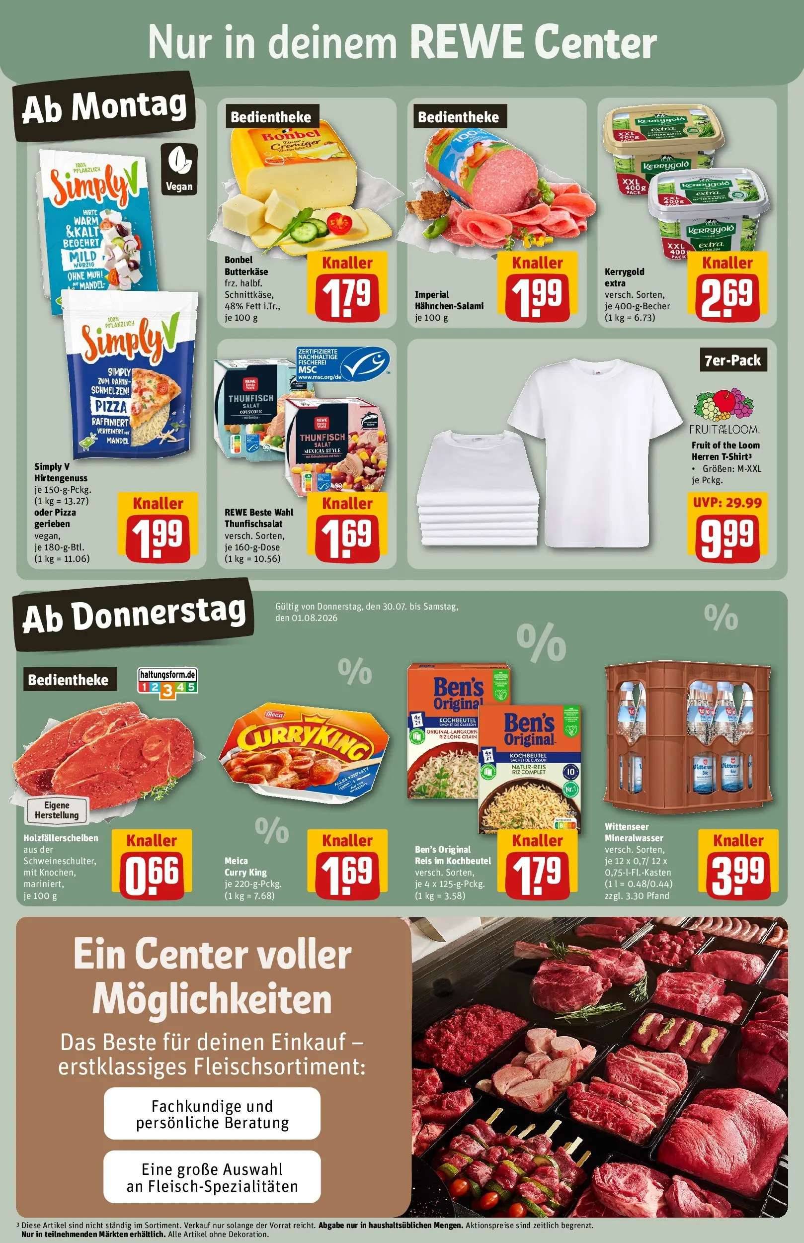 REWE Prospekt ab 27.07.2026 zum Blättern » Angebote | Seite: 3 | Produkte: Thunfisch, Meica, Reis, Salat