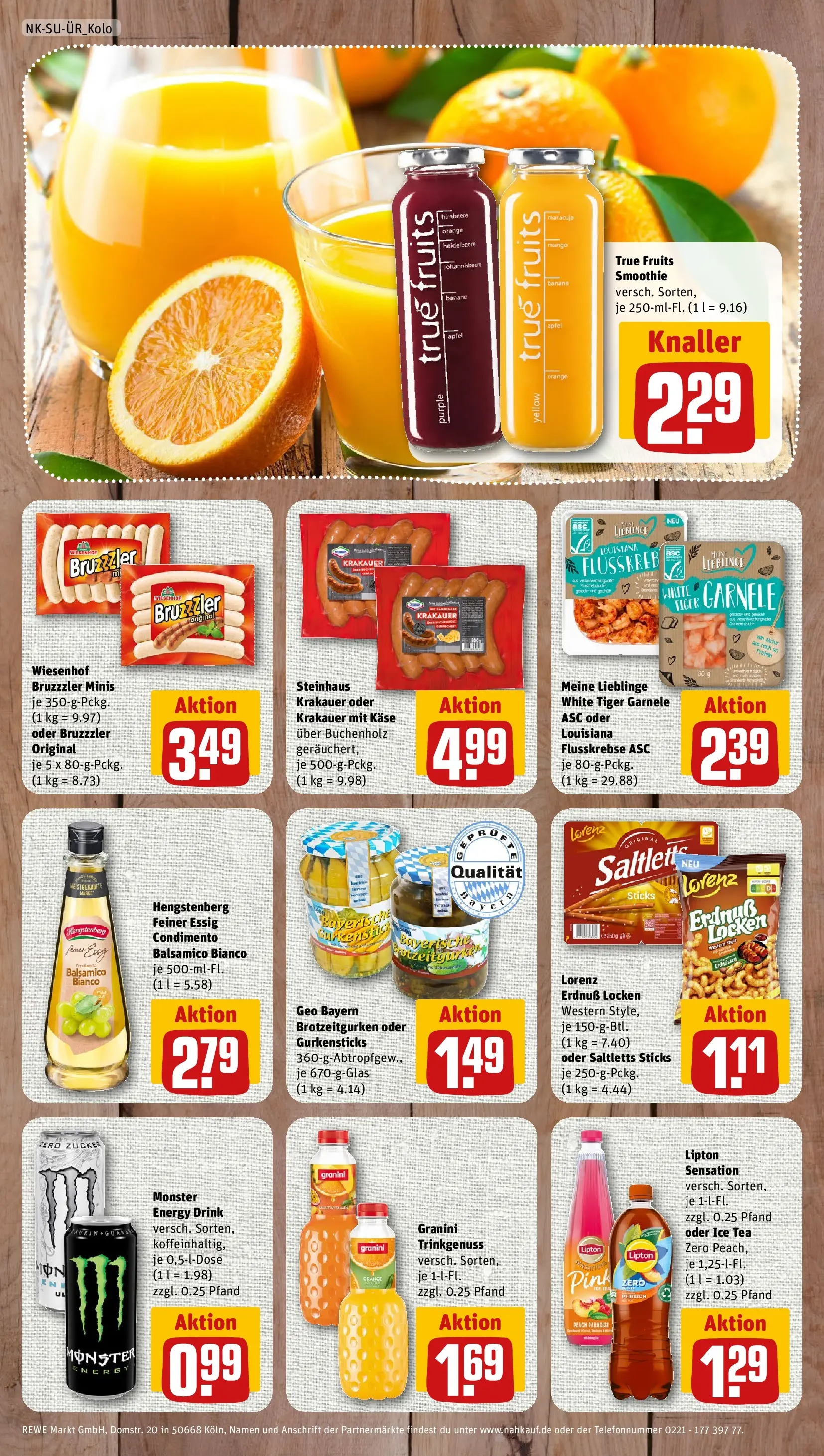 REWE Prospekt ab 27.07.2026 zum Blättern » Angebote | Seite: 8 | Produkte: Energy, Pfirsich, Himbeere, Ente
