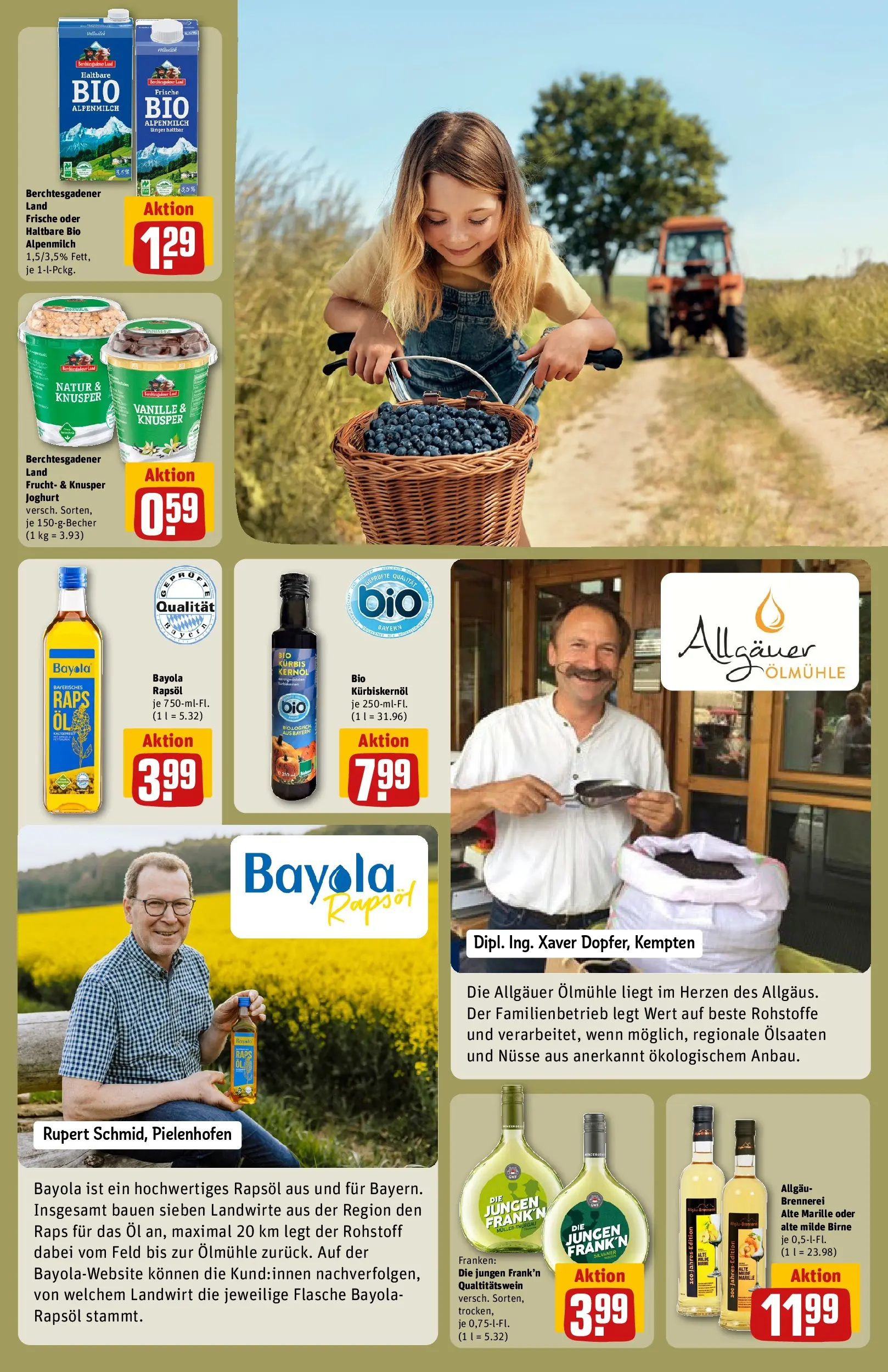 REWE Prospekt ab 27.07.2026 zum Blättern » Angebote | Seite: 25 | Produkte: Kürbiskernöl, Joghurt, Rapsöl, Wein