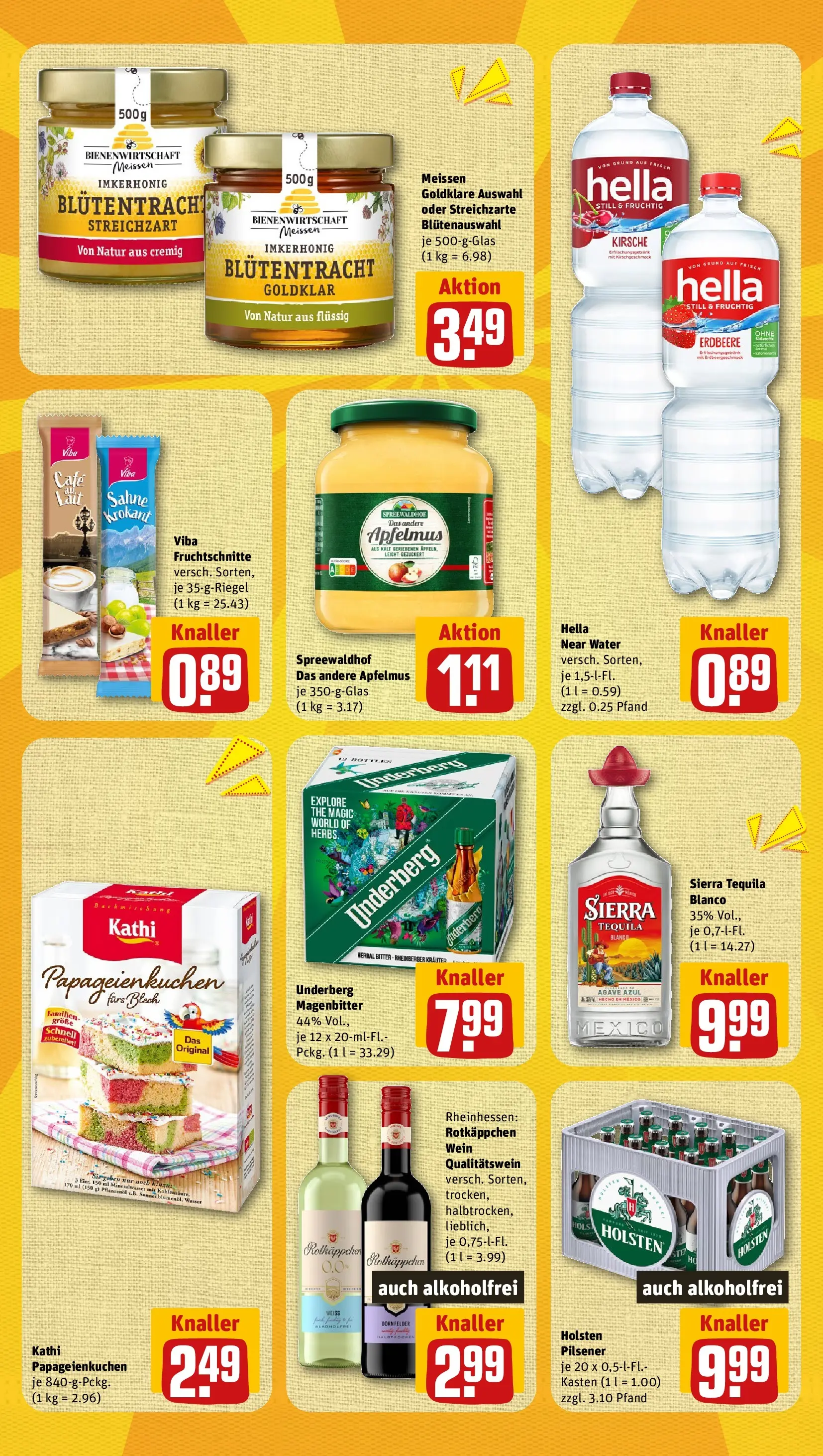 REWE Prospekt ab 27.07.2026 zum Blättern » Angebote | Seite: 11 | Produkte: Holsten, Mineralwasser, Tequila, Sahne