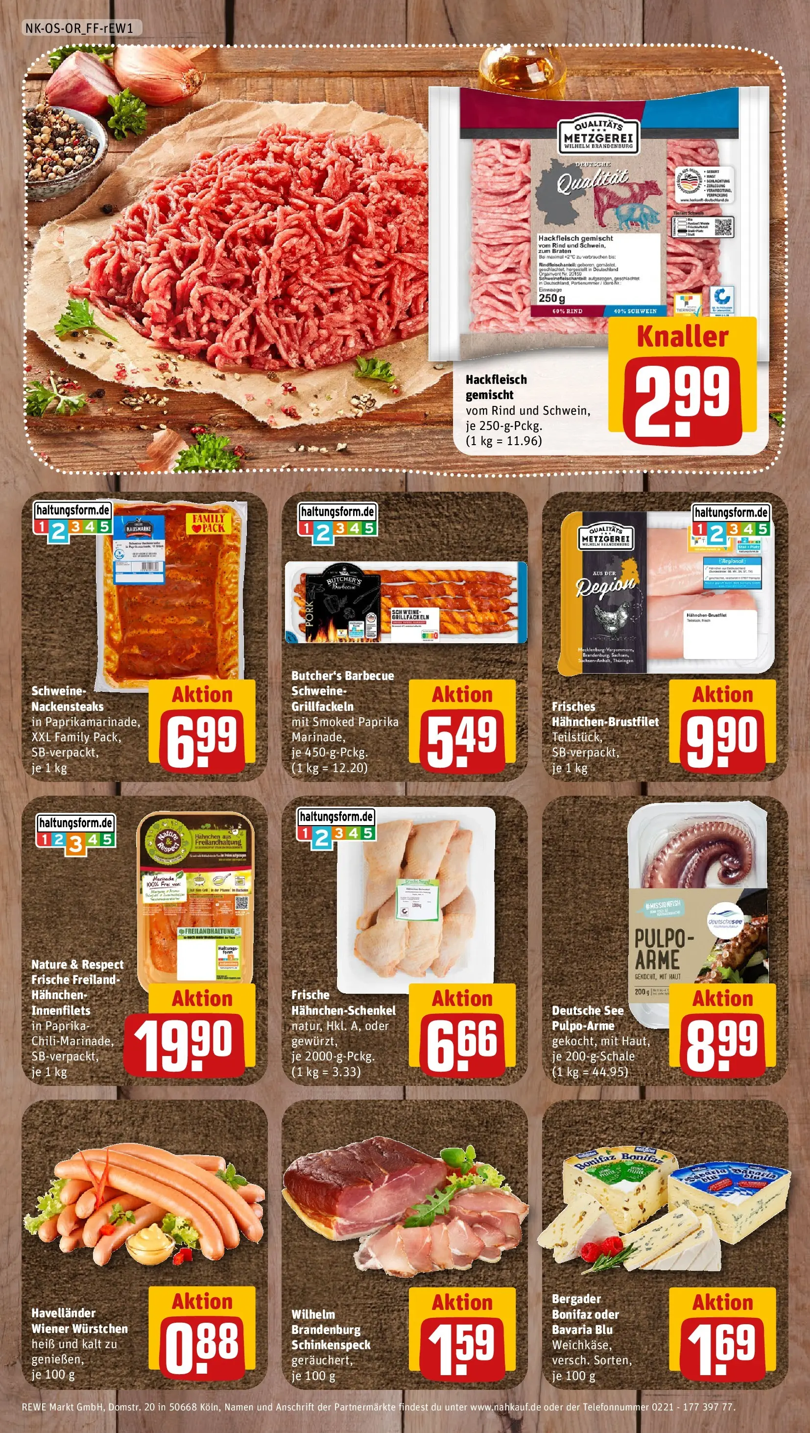 REWE Prospekt ab 27.07.2026 zum Blättern » Angebote | Seite: 12 | Produkte: Nackensteaks, Hahnchen, Hahnchenschenkel, Paprika