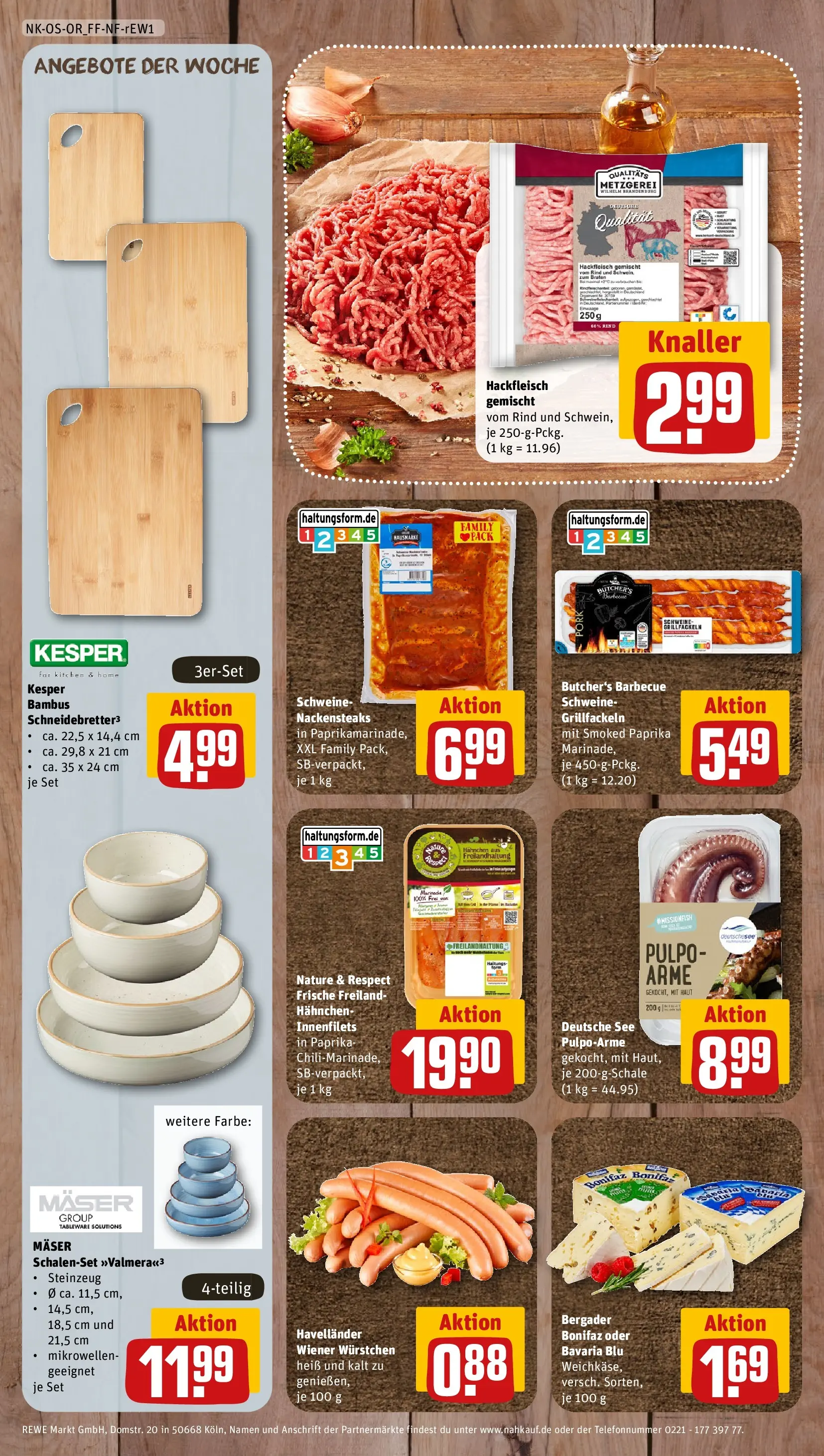 REWE Prospekt ab 27.07.2026 zum Blättern » Angebote | Seite: 12 | Produkte: Nackensteaks, Hahnchen, Paprika, Hackfleisch