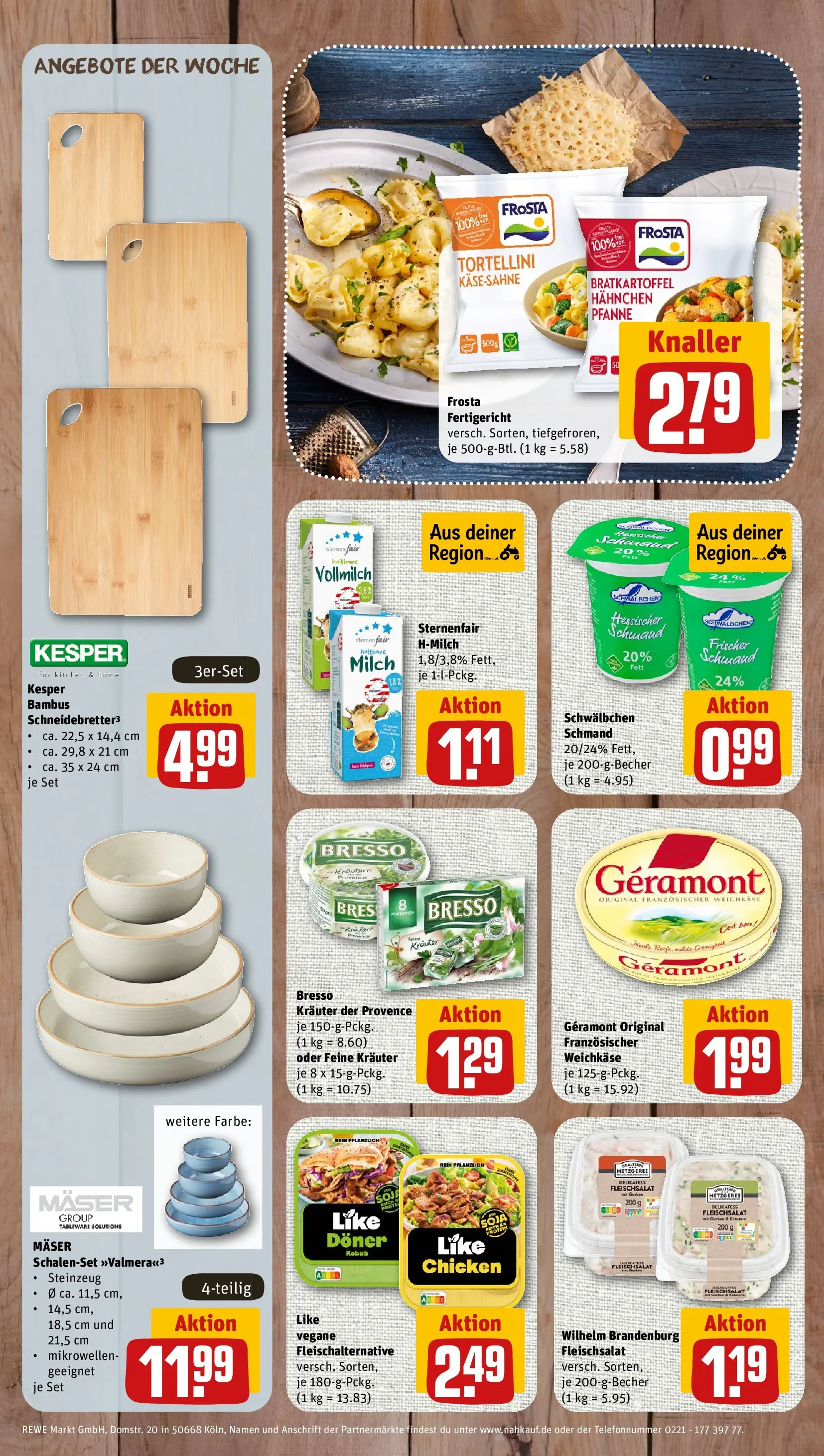 REWE Prospekt ab 27.07.2026 zum Blättern » Angebote | Seite: 8 | Produkte: Hahnchen, Milch, Bresso, Gurken