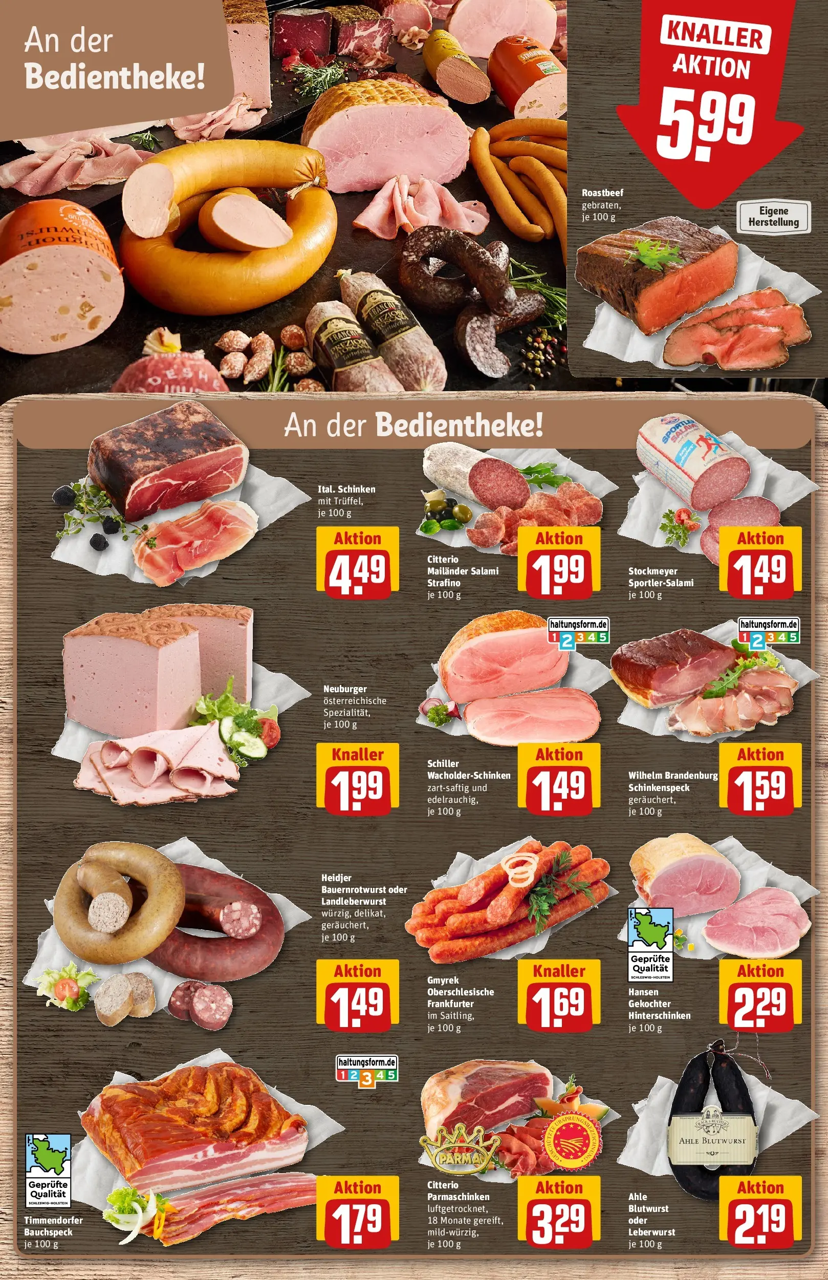 REWE Prospekt ab 27.07.2026 zum Blättern » Angebote | Seite: 10 | Produkte: Roastbeef, Salami, Schinken