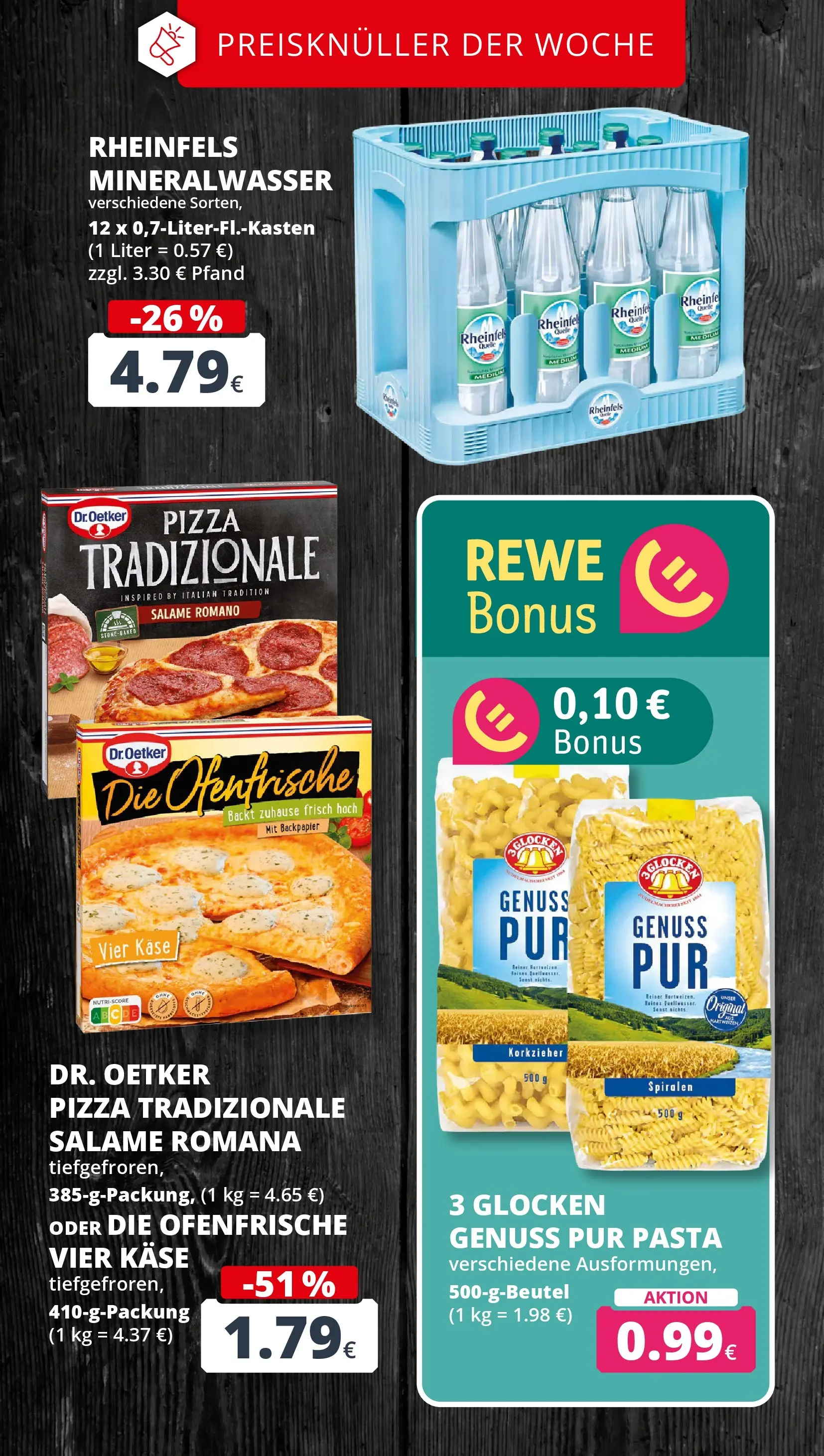 REWE Prospekt ab 27.07.2026 zum Blättern » Angebote | Seite: 2 | Produkte: Käse, Ofenfrische, Mineralwasser, Pasta