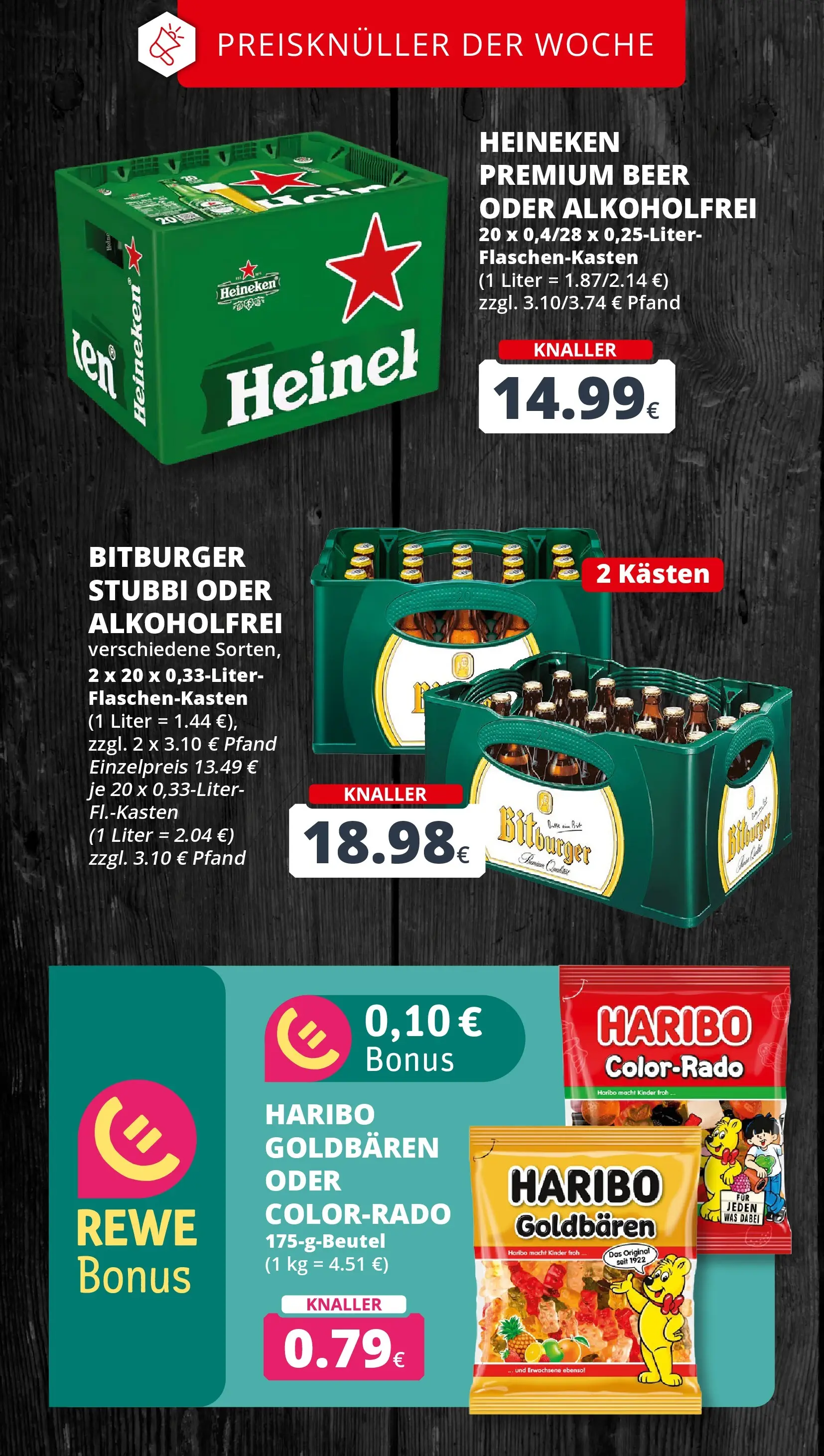 REWE Prospekt ab 27.07.2026 zum Blättern » Angebote | Seite: 3 | Produkte: Bitburger, Haribo, Heineken