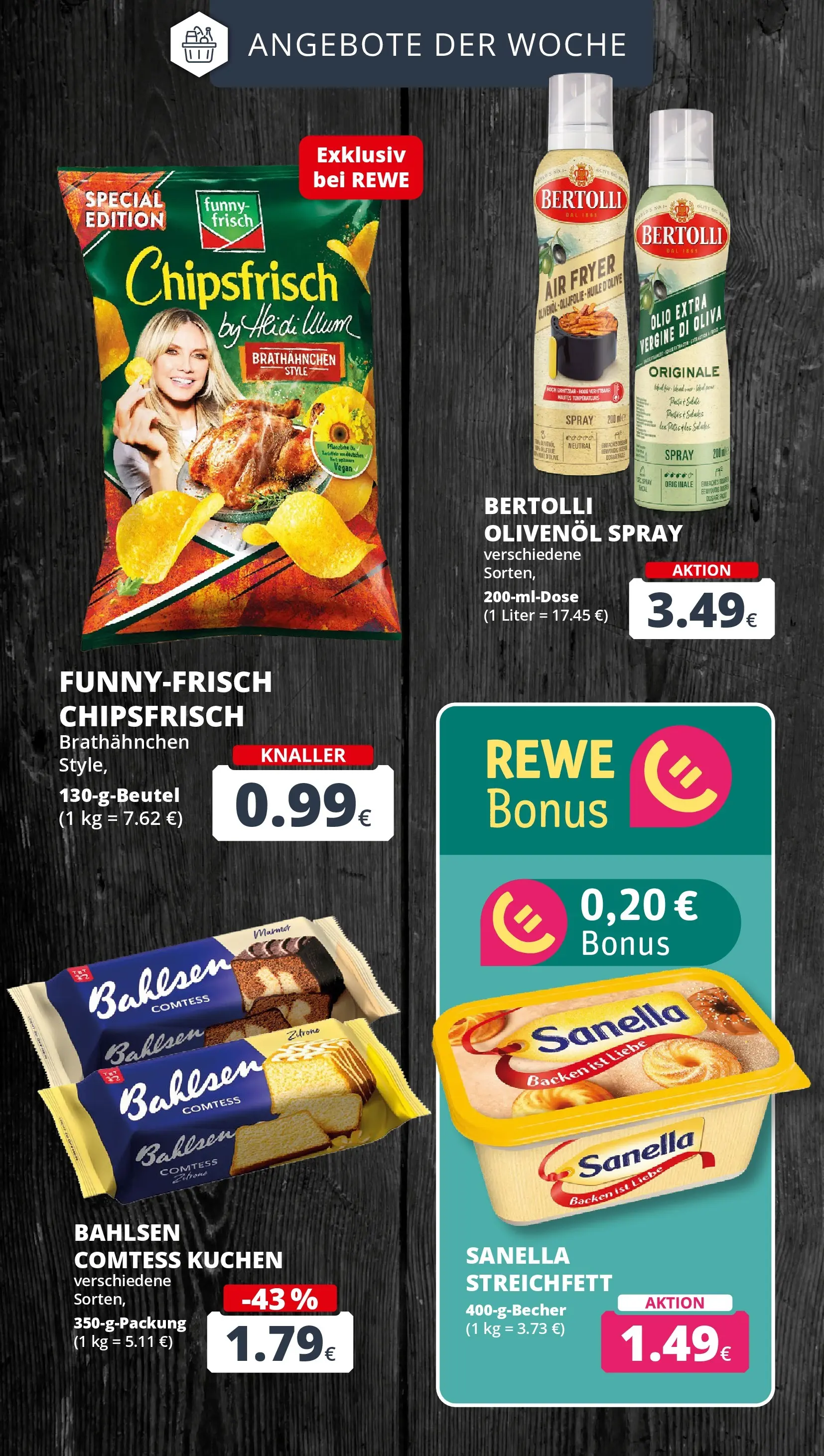 REWE Prospekt ab 27.07.2026 zum Blättern » Angebote | Seite: 5 | Produkte: Olivenol, Zitrone, Sanella, Kuchen