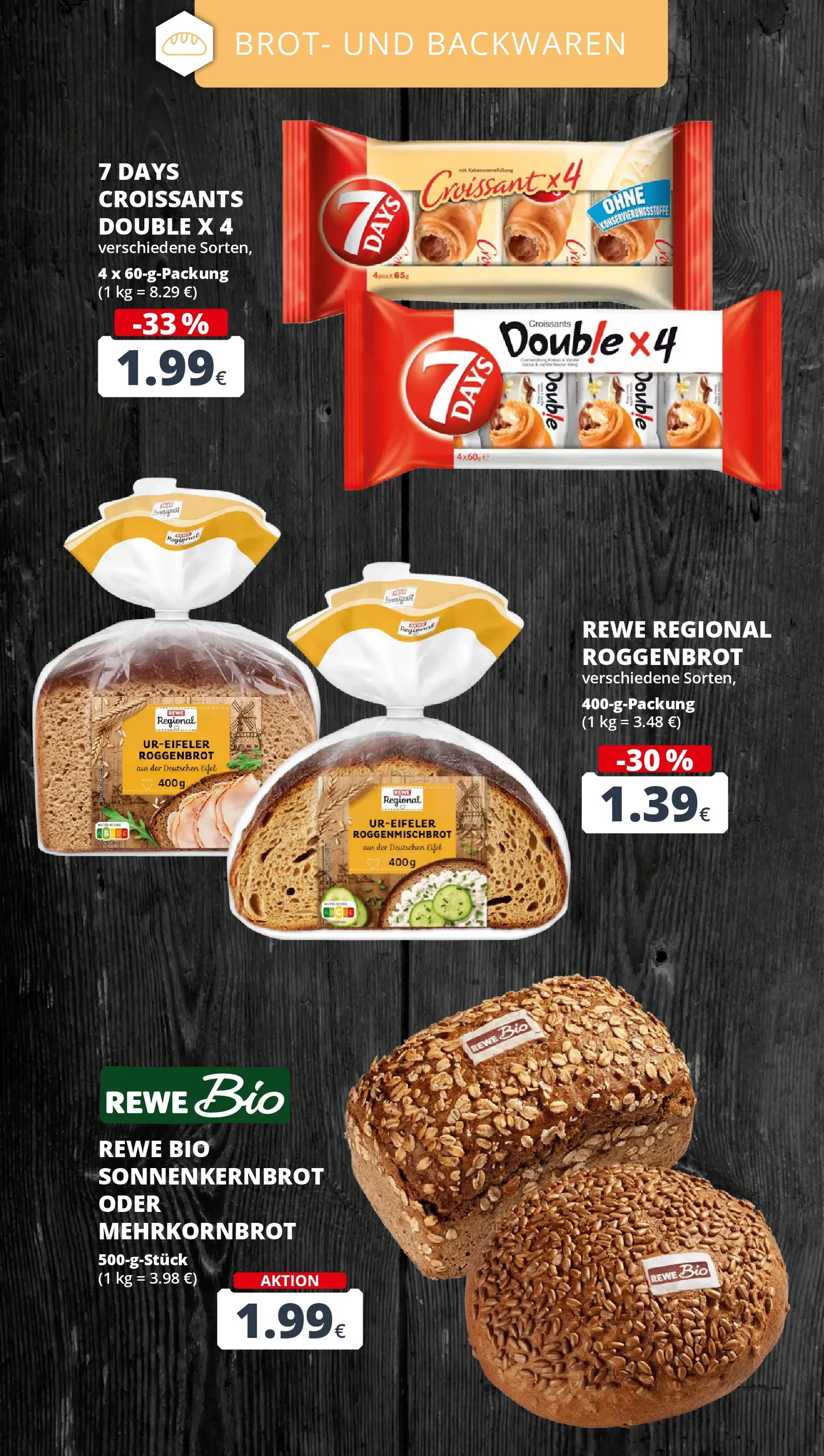REWE Prospekt ab 27.07.2026 zum Blättern » Angebote | Seite: 7 | Produkte: Croissant, Brot