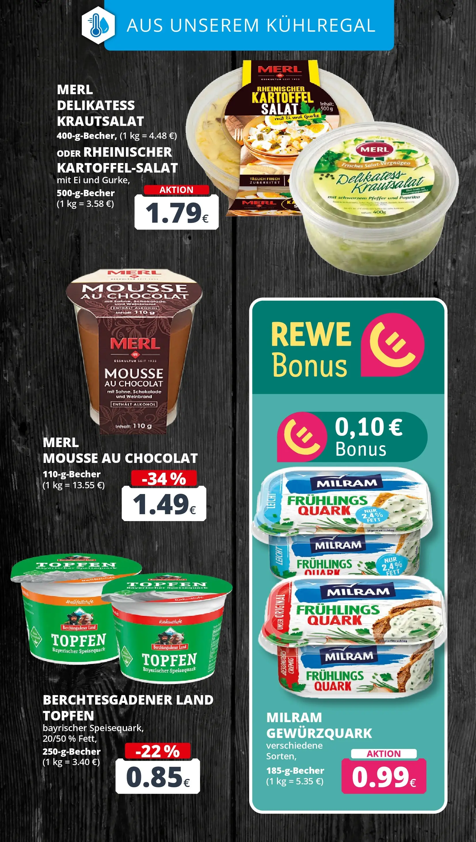 REWE Prospekt ab 27.07.2026 zum Blättern » Angebote | Seite: 16 | Produkte: Schokolade, Milram, Pfeffer, Salat