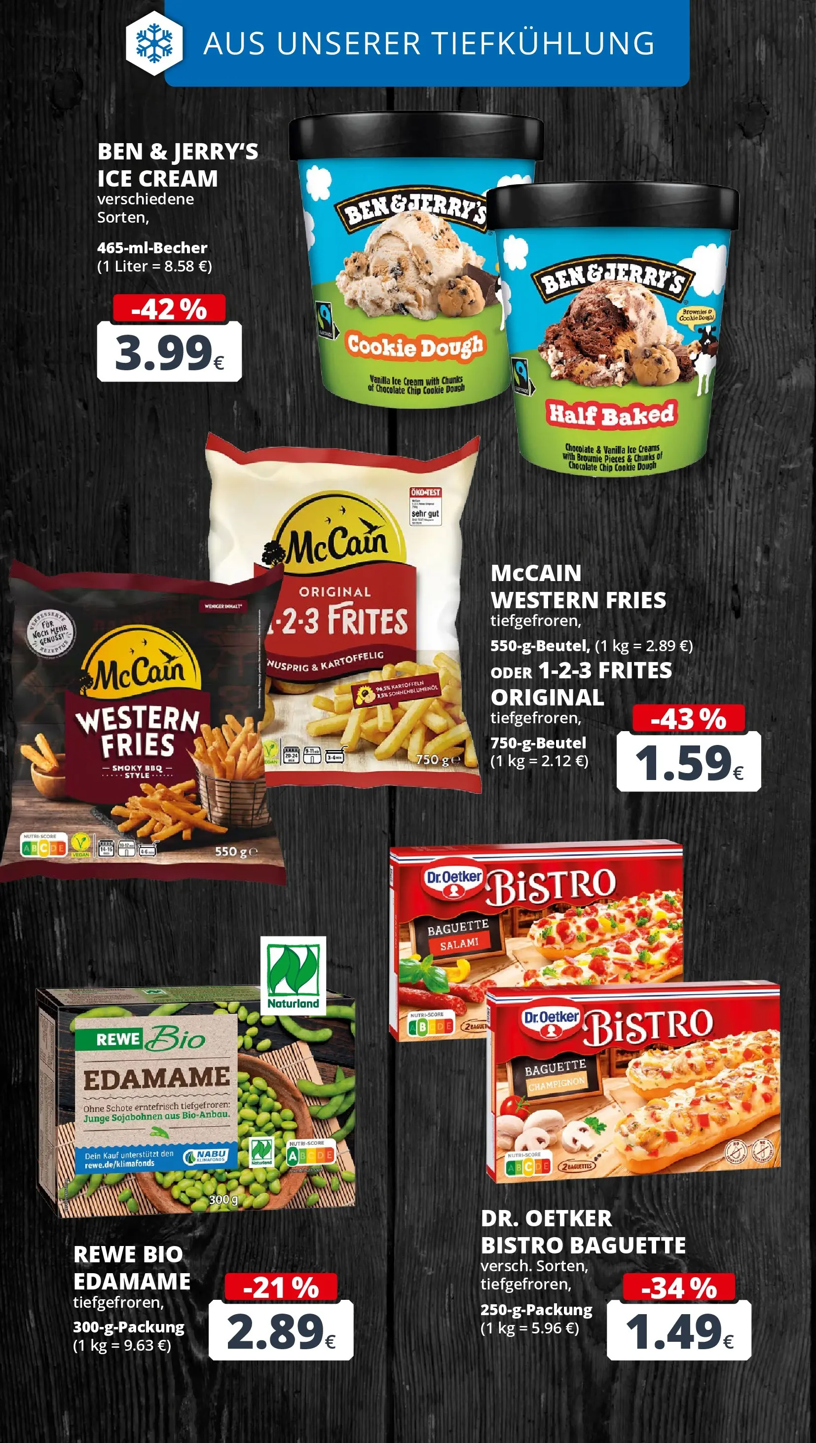REWE Prospekt ab 27.07.2026 zum Blättern » Angebote | Seite: 17 | Produkte: Baguette, McCain, Kartoffeln, Salami