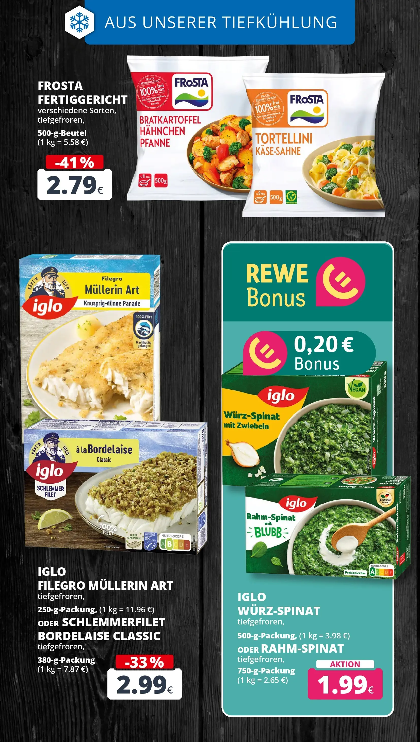 REWE Prospekt ab 27.07.2026 zum Blättern » Angebote | Seite: 18 | Produkte: Hahnchen, Iglo, Frosta, Zwiebeln