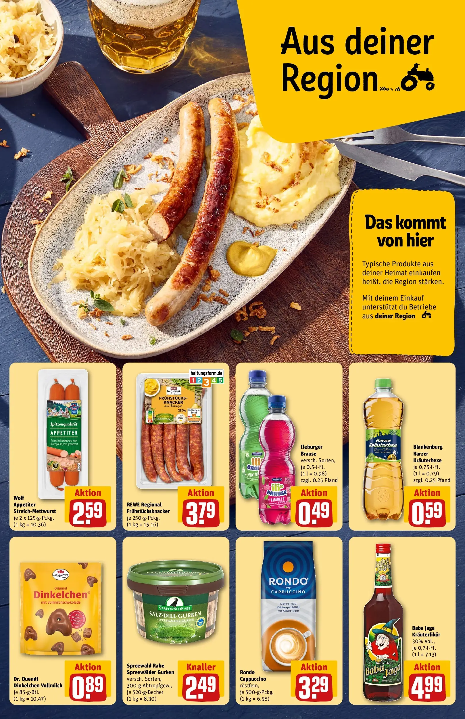 REWE Prospekt ab 27.07.2026 zum Blättern » Angebote | Seite: 5 | Produkte: Limonade, Kraut, Gurken