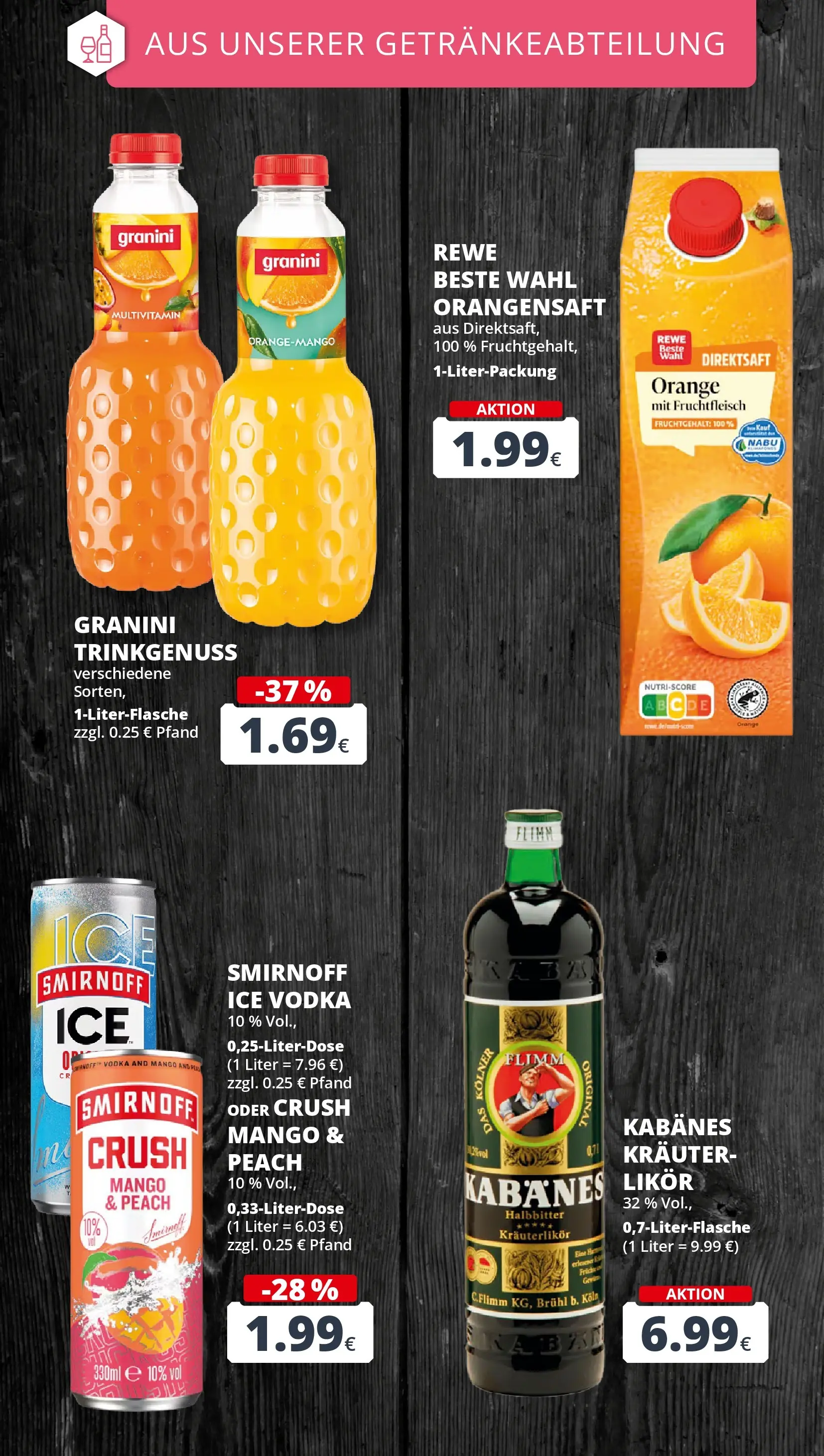 REWE Prospekt ab 27.07.2026 zum Blättern » Angebote | Seite: 20 | Produkte: Likör, Mango, Smirnoff, Vodka