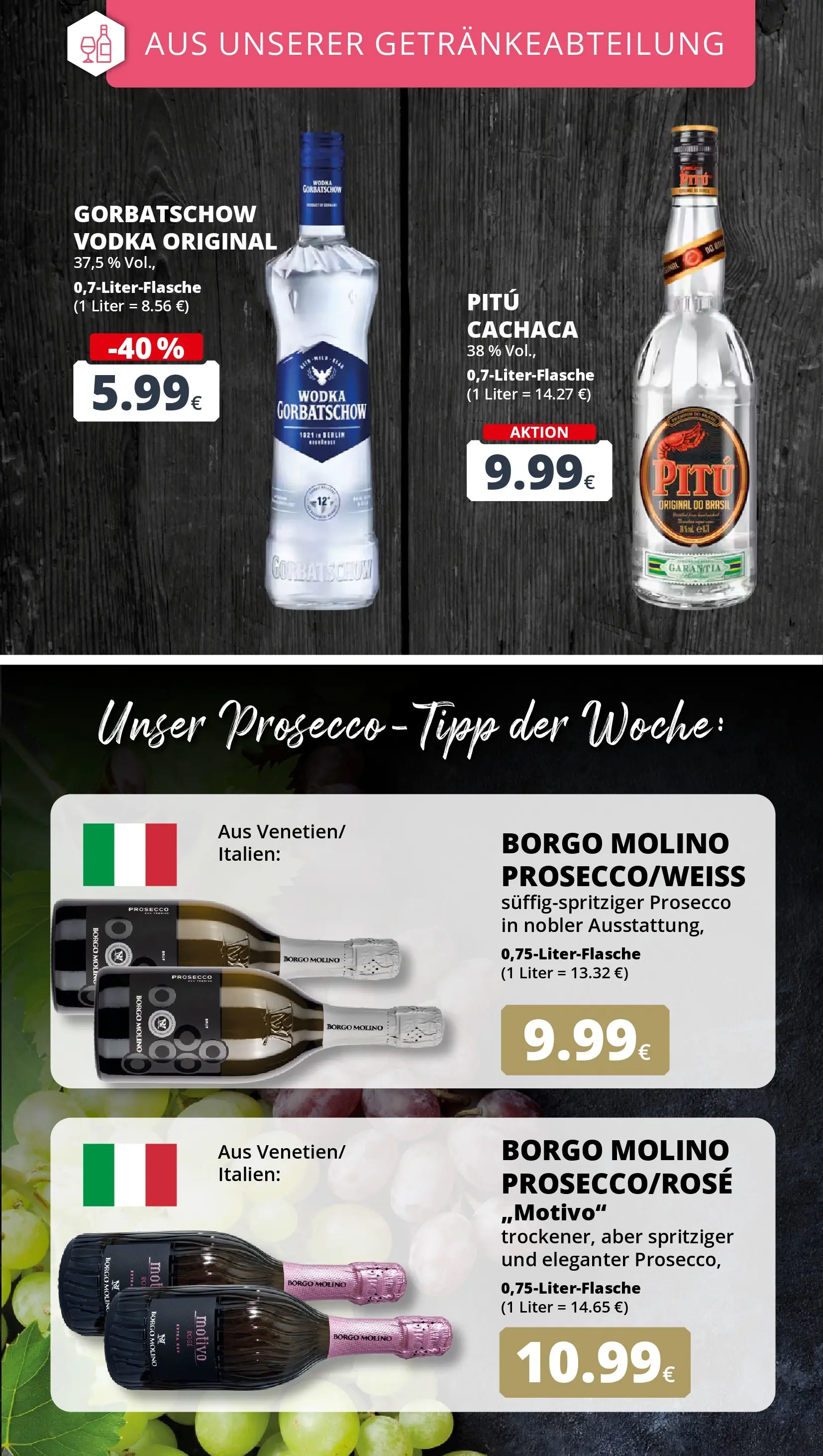 REWE Prospekt ab 27.07.2026 zum Blättern » Angebote | Seite: 22 | Produkte: Prosecco, Wodka gorbatschow, Vodka, Wodka