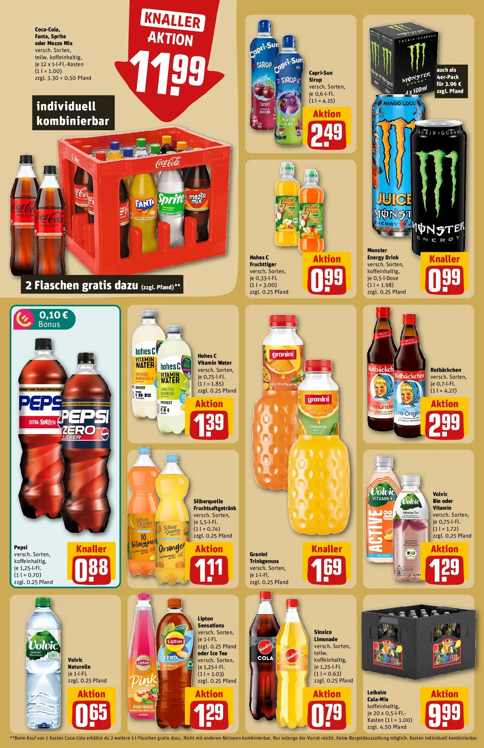 REWE Prospekt ab 27.07.2026 zum Blättern » Angebote | Seite: 20 | Produkte: Mezzo mix, Energy, Limonade, Mango