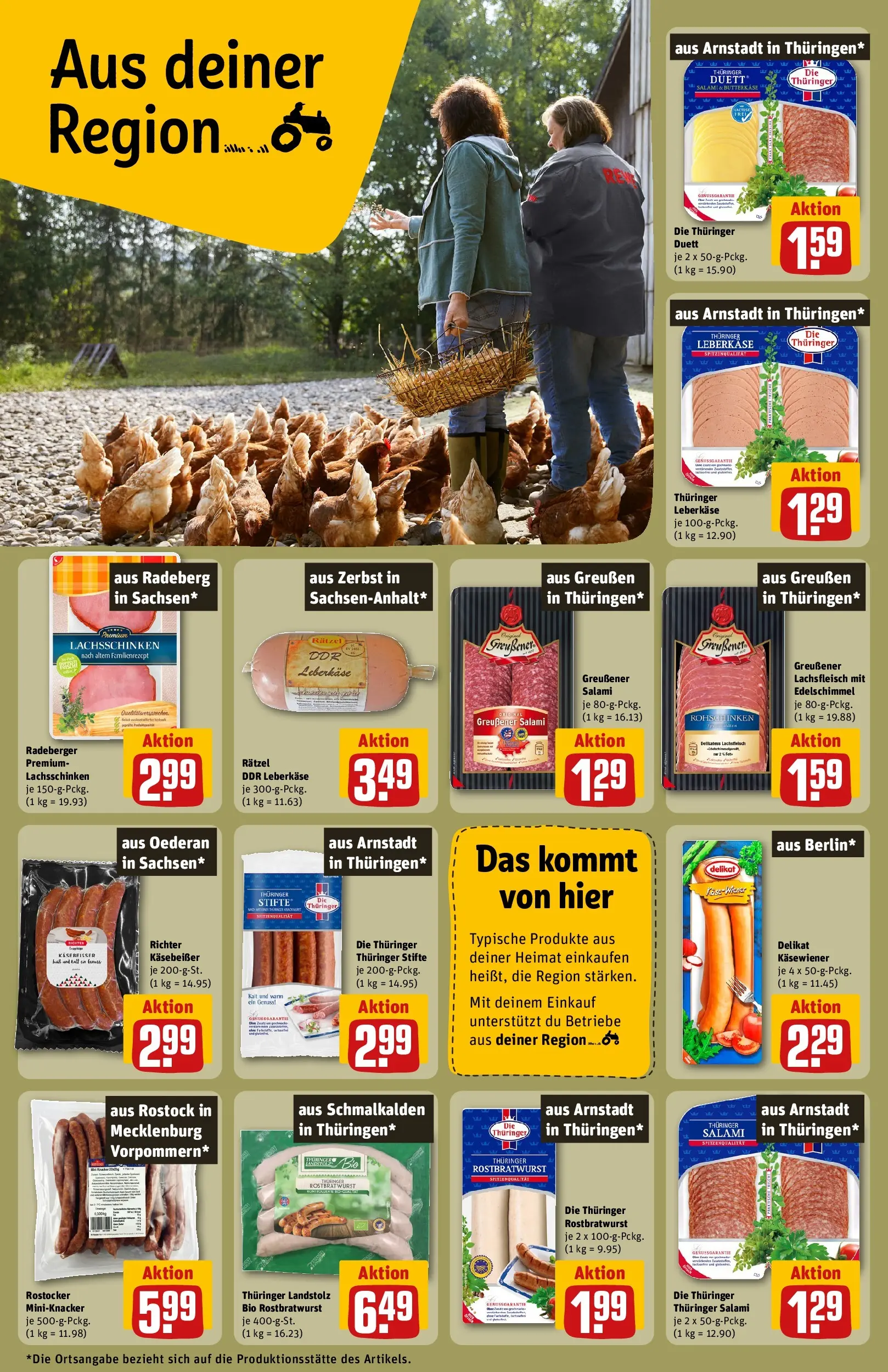 REWE Prospekt ab 27.07.2026 zum Blättern » Angebote | Seite: 28 | Produkte: Salami, Leberkase