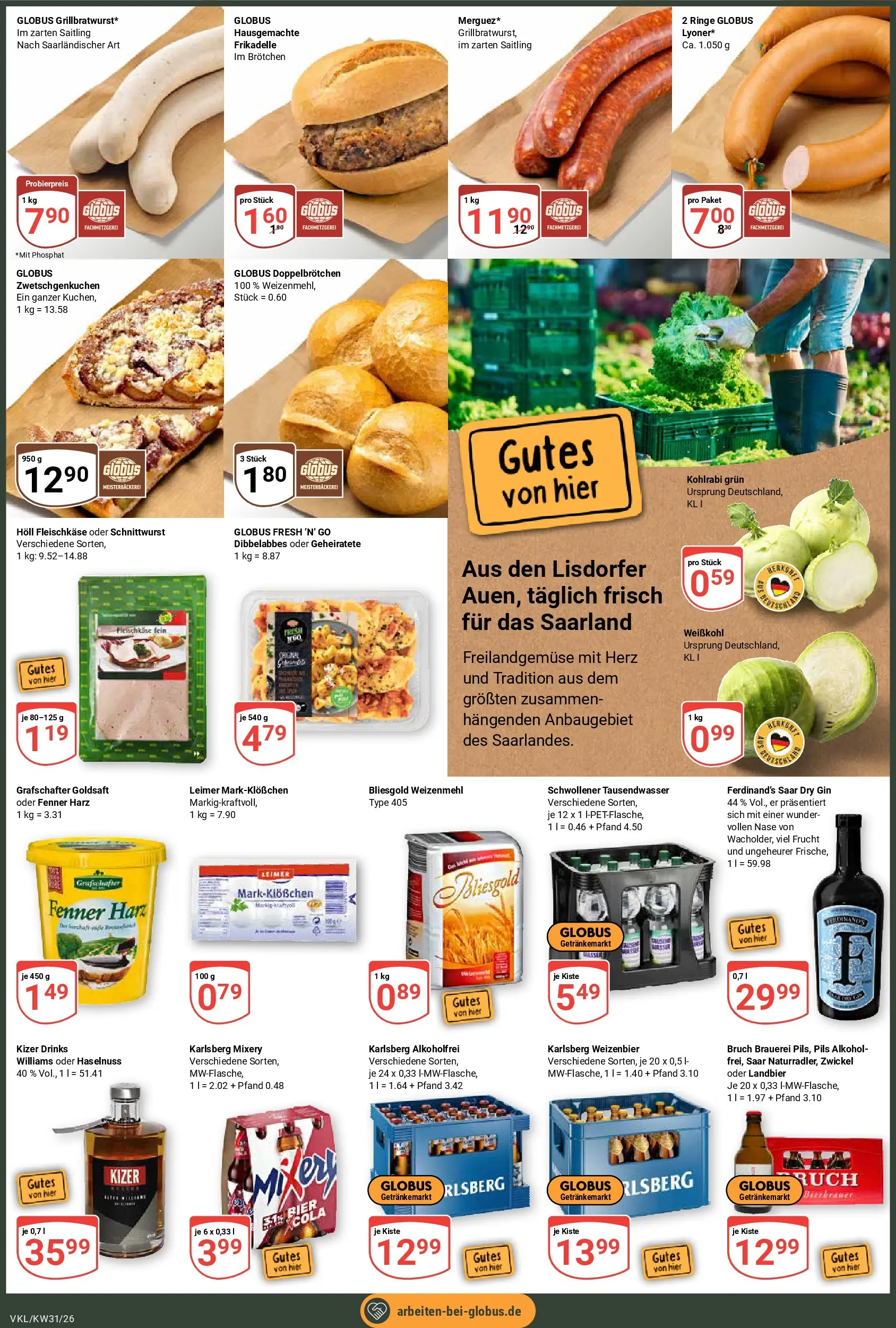Globus Prospekt Völklingen (ab 27.07.2026) » Angebote online | Seite: 2 | Produkte: Cola, Pils, Weizenmehl, Mixery