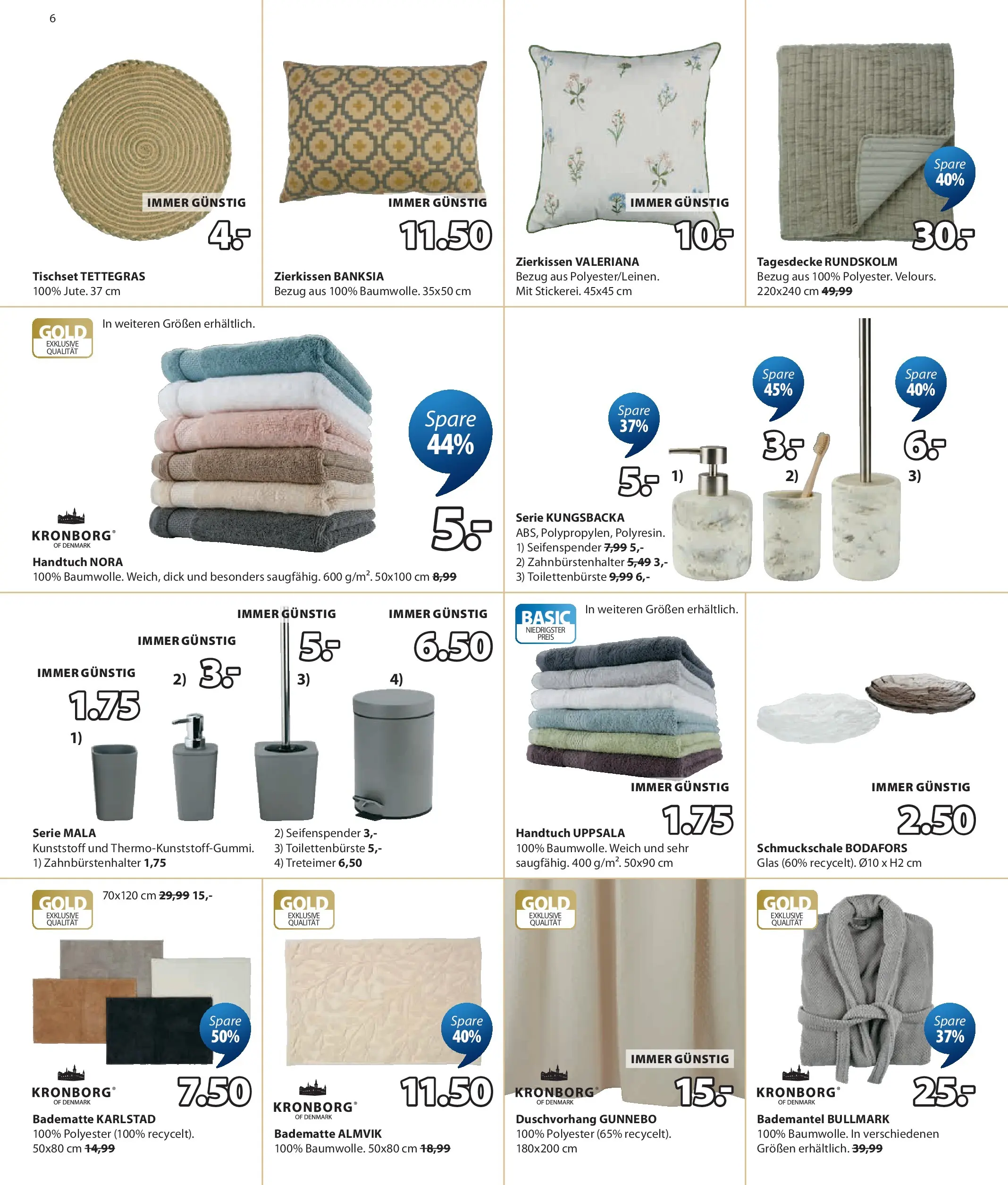 JYSK - JYSK: Sale Spare Bis Zu 70% von 29.07.2026 - Aktuelle Angebote | Seite: 6 | Produkte: Bademantel