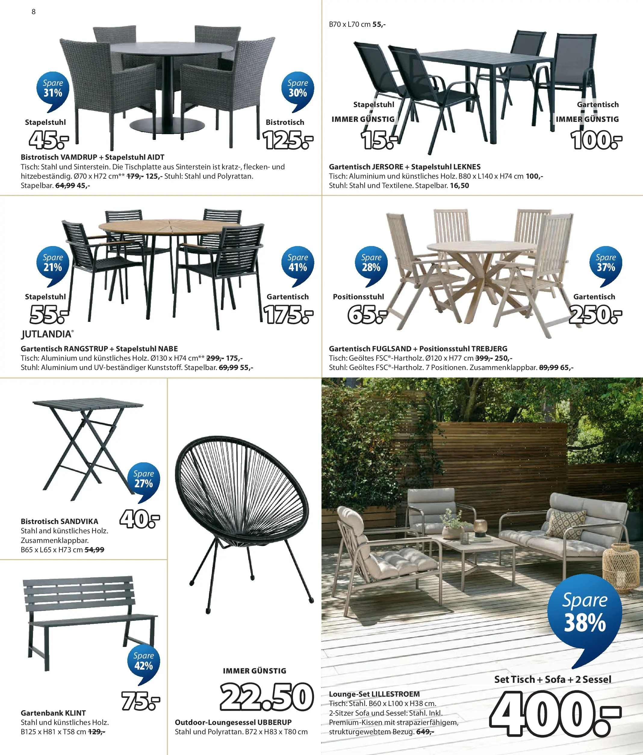 JYSK - JYSK: Sale Spare Bis Zu 70% von 29.07.2026 - Aktuelle Angebote | Seite: 8 | Produkte: Sofa, Sessel, Tisch, Stuhl