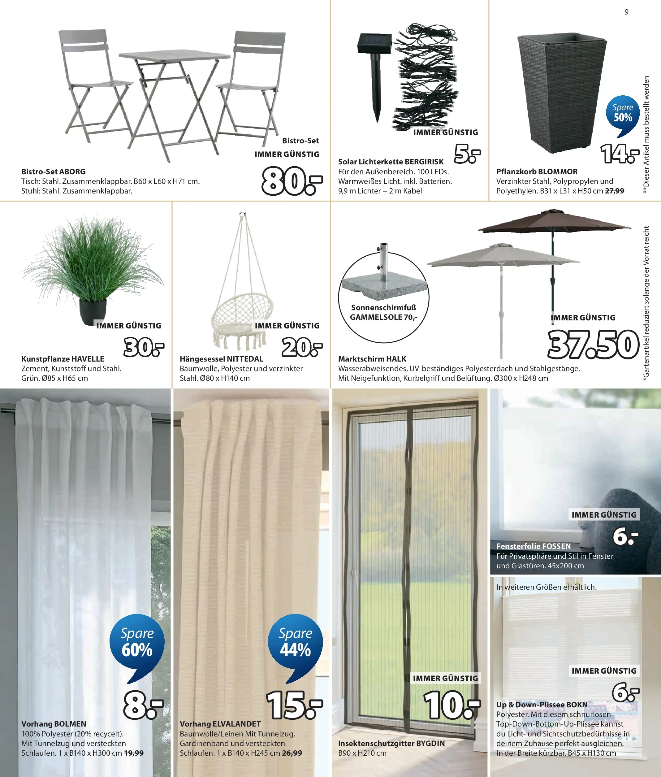 JYSK - JYSK: Sale Spare Bis Zu 70% von 29.07.2026 - Aktuelle Angebote | Seite: 9 | Produkte: Kabel, Tisch, Stuhl