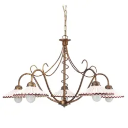 Kronleuchter Rosina Bersteinfarben max. 6 Watt