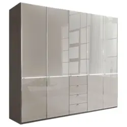 Dreht&uuml;renschrank in Grau, Dunkelgrau