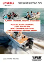 Yamaha Catalogue Yamaha Marine - Accessoires Marine 2026 - au 31.07.2026