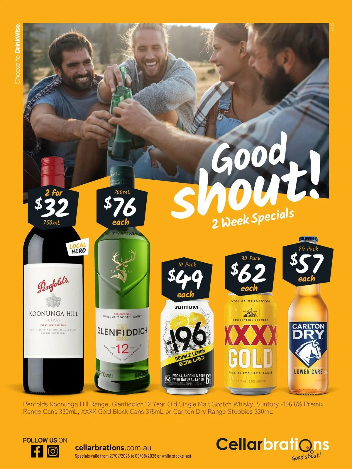 Cellarbrations - Good Shout! 27/07 - 27/07/2026 > weekly / monthly specials | Page: 1 | Products: Lemon, Scotch