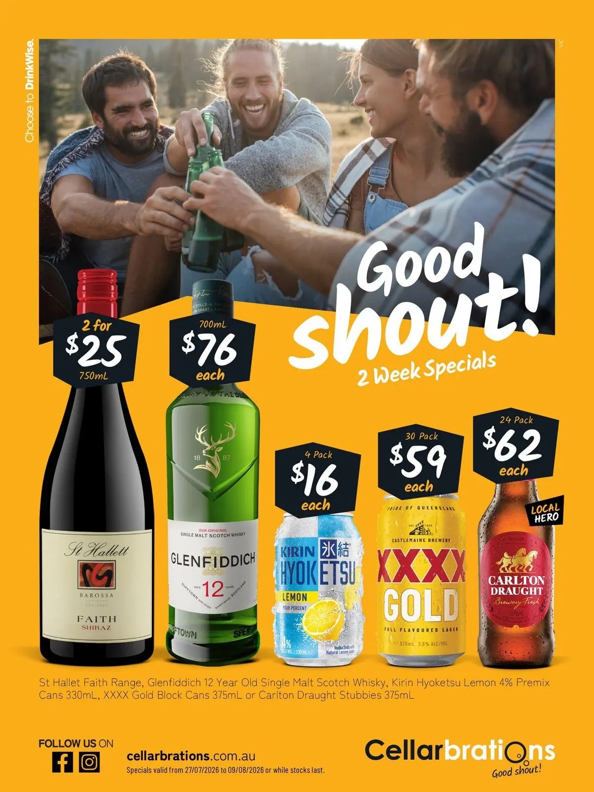 Cellarbrations - Good Shout! 27/07 - 27/07/2026 > weekly / monthly specials | Page: 1 | Products: Lemon, Scotch