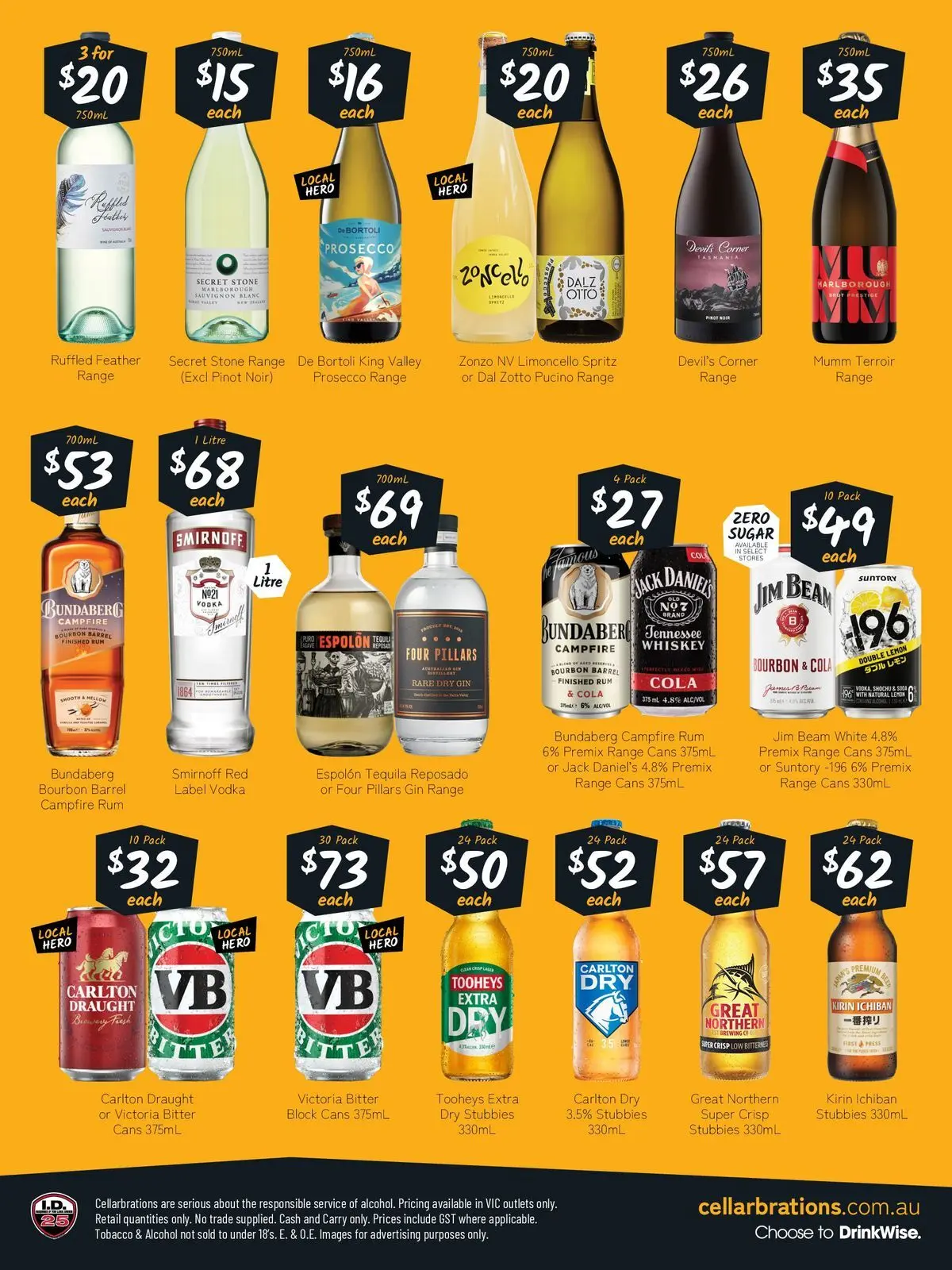 Cellarbrations - Good Shout! 27/07 - 27/07/2026 > weekly / monthly specials | Page: 2 | Products: Vodka, Whiskey, Rum, Sugar