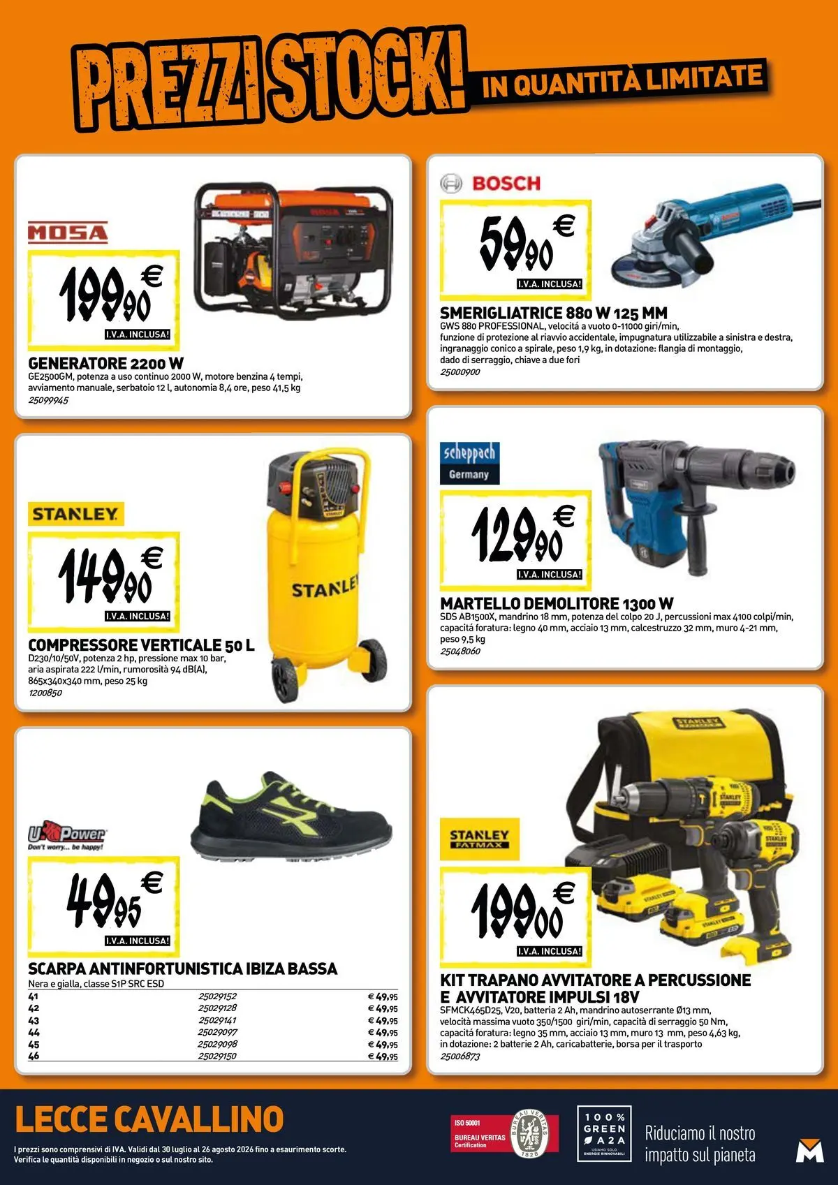 Nuovo TECNOMAT - Straordinari prezzi stock! dal 30/07/2026 > offerte anteprima 🛍️ | Pagina: 19 | Prodotti: Avvitatore, Borsa, Generatore, Batterie