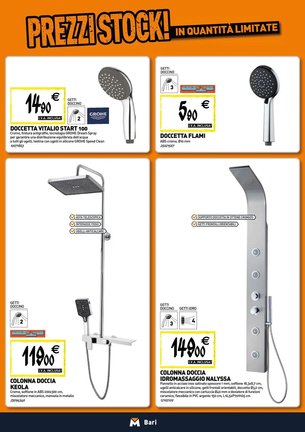 Nuovo TECNOMAT - Straordinari prezzi stock! dal 30/07/2026 > offerte anteprima 🛍️ | Pagina: 3 | Prodotti: Anticalcare, Silicone, Mensola, Doccia