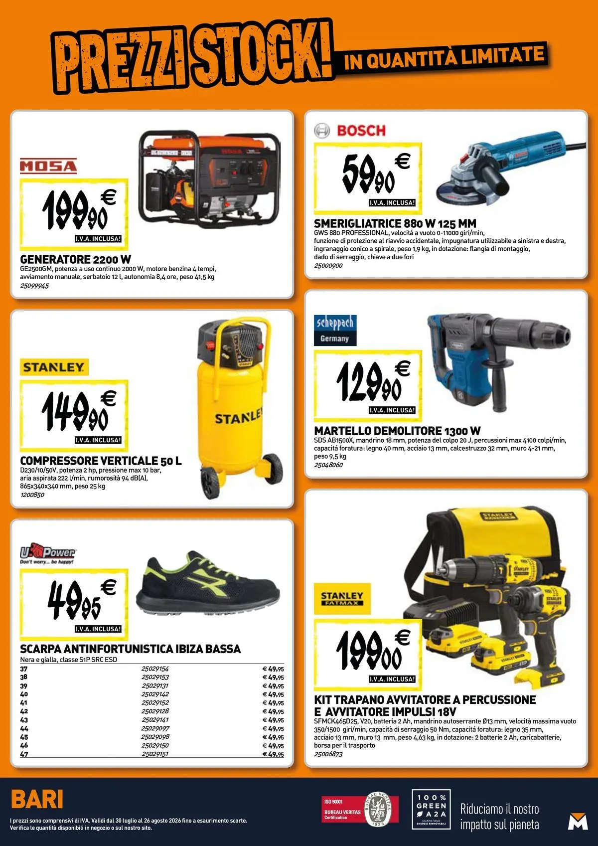 Nuovo TECNOMAT - Straordinari prezzi stock! dal 30/07/2026 > offerte anteprima 🛍️ | Pagina: 18 | Prodotti: Avvitatore, Generatore, Martello, Batteria