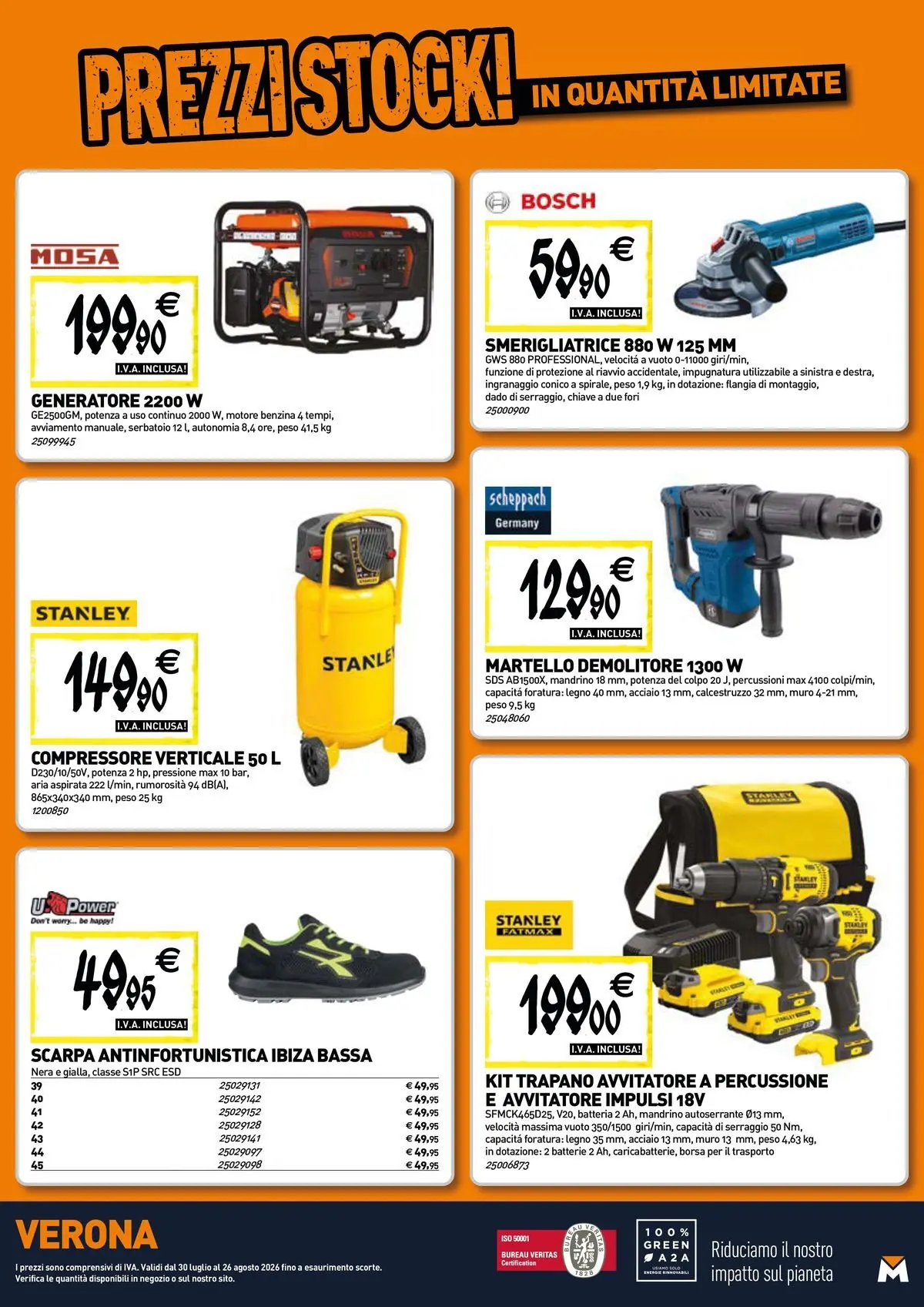 Nuovo TECNOMAT - Straordinari prezzi stock! dal 30/07/2026 > offerte anteprima 🛍️ | Pagina: 19 | Prodotti: Avvitatore, Generatore, Smerigliatrice, Batterie