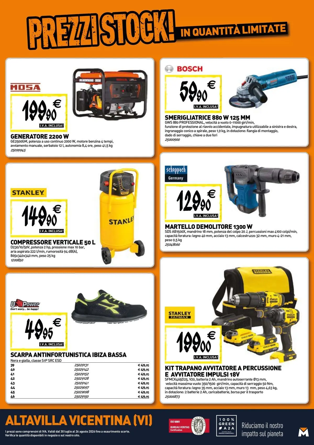 Nuovo TECNOMAT - Straordinari prezzi stock! dal 30/07/2026 > offerte anteprima 🛍️ | Pagina: 18 | Prodotti: Compressore, Trapano, Smerigliatrice, Batterie
