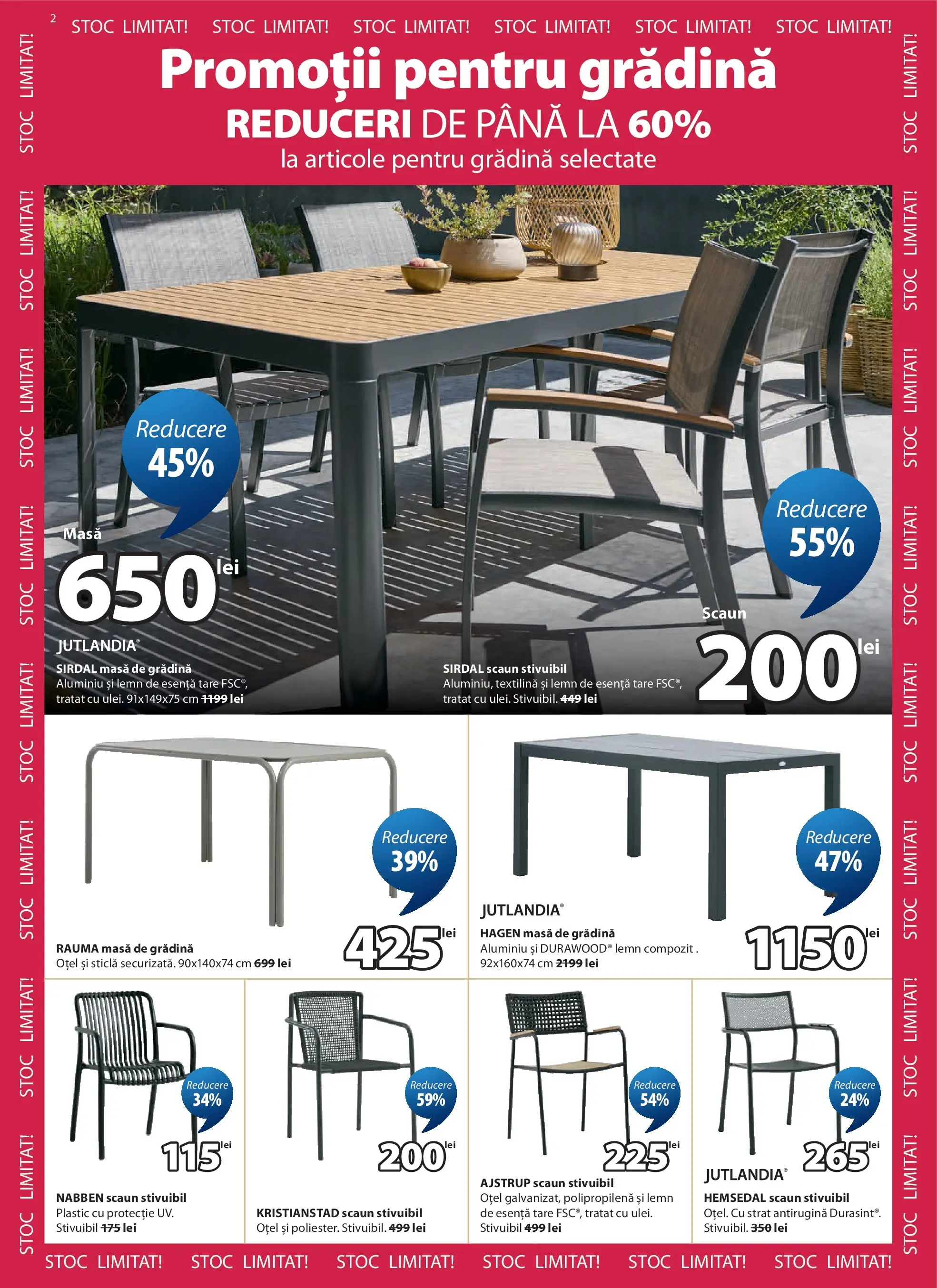 JYSK - Catalog JYSK până în data de 24.08.2026 - Oferta 24.07.2026 - 24.08.2026 | Pagină: 2 | Produse: Masă, Scaun