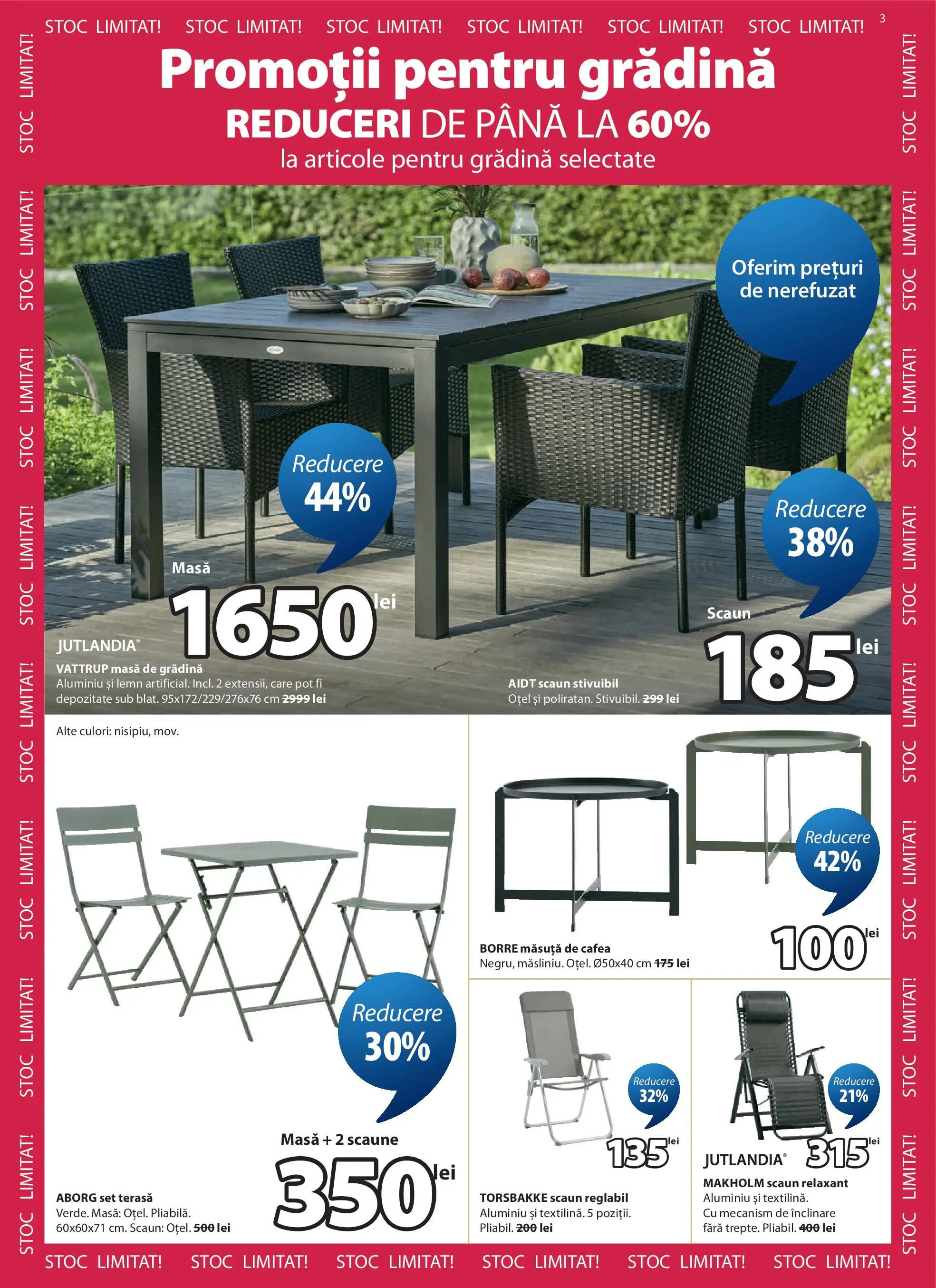 JYSK - Catalog JYSK până în data de 24.08.2026 - Oferta 24.07.2026 - 24.08.2026 | Pagină: 3 | Produse: Masă, Scaun, Măsuță de cafea, Cafea