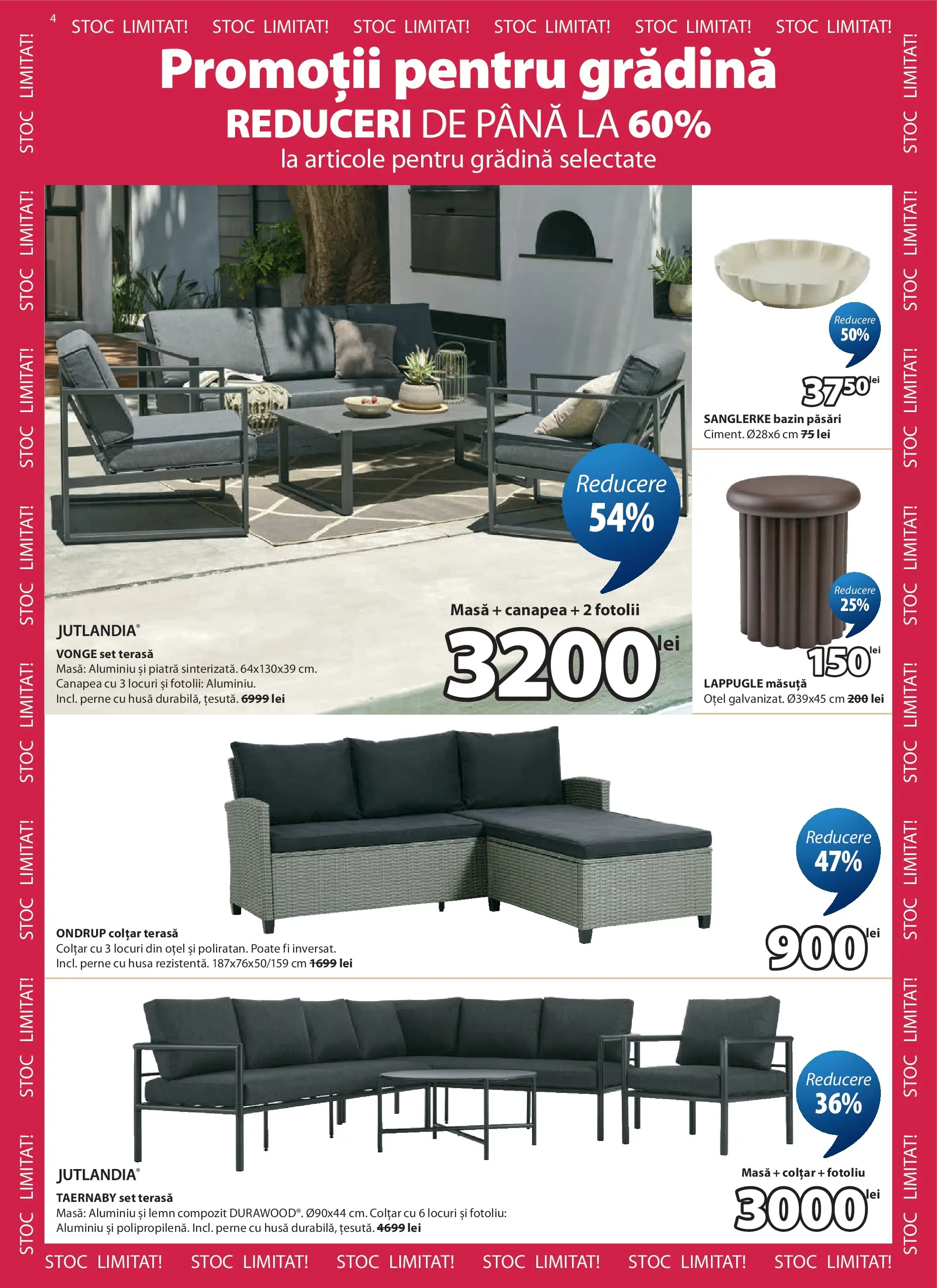 JYSK - Catalog JYSK până în data de 24.08.2026 - Oferta 24.07.2026 - 24.08.2026 | Pagină: 4 | Produse: Fotoliu, Canapea, Masă, Colțar
