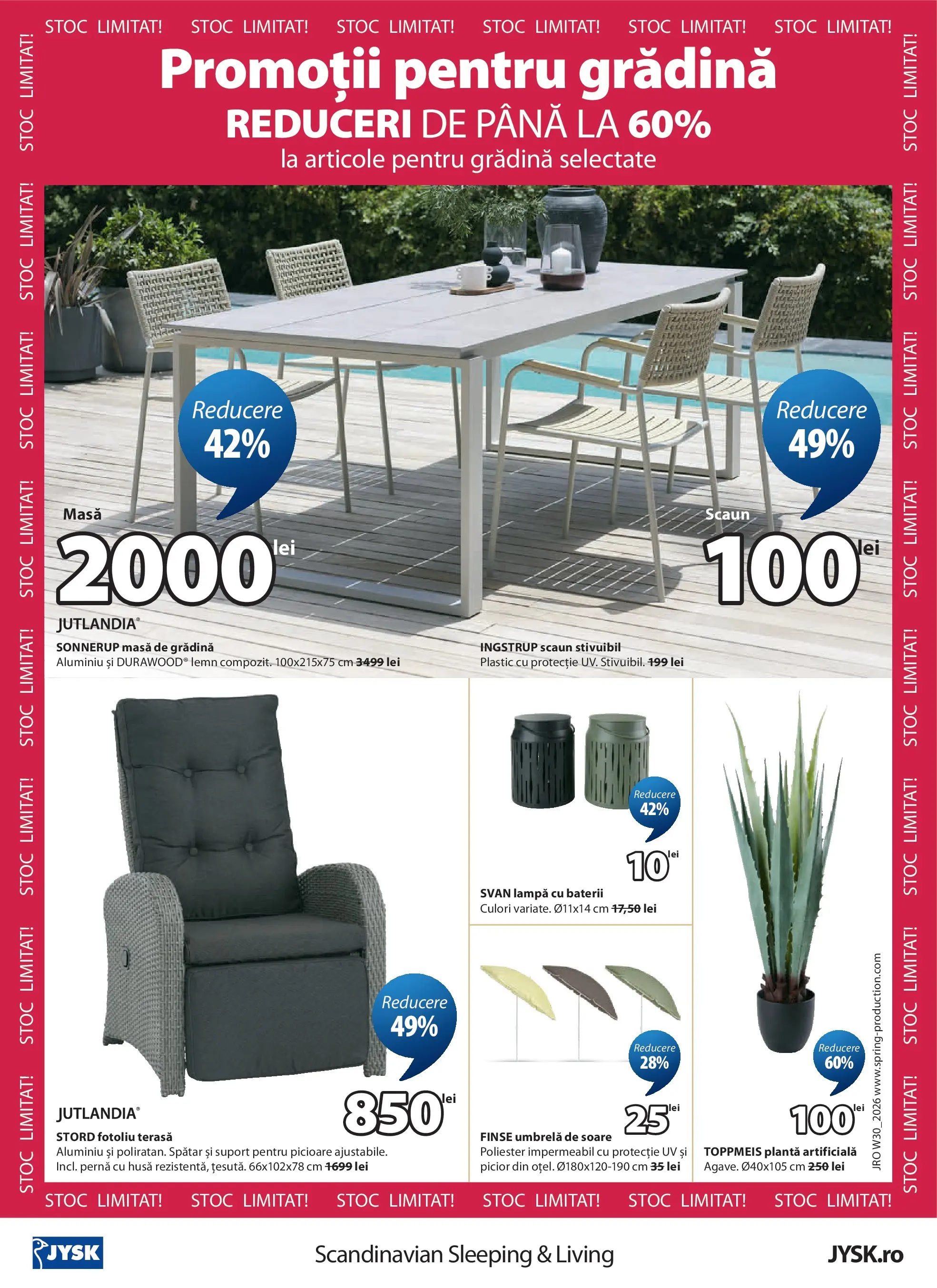 JYSK - Catalog JYSK până în data de 24.08.2026 - Oferta 24.07.2026 - 24.08.2026 | Pagină: 8 | Produse: Umbrelă, Pernă, Fotoliu, Scaun