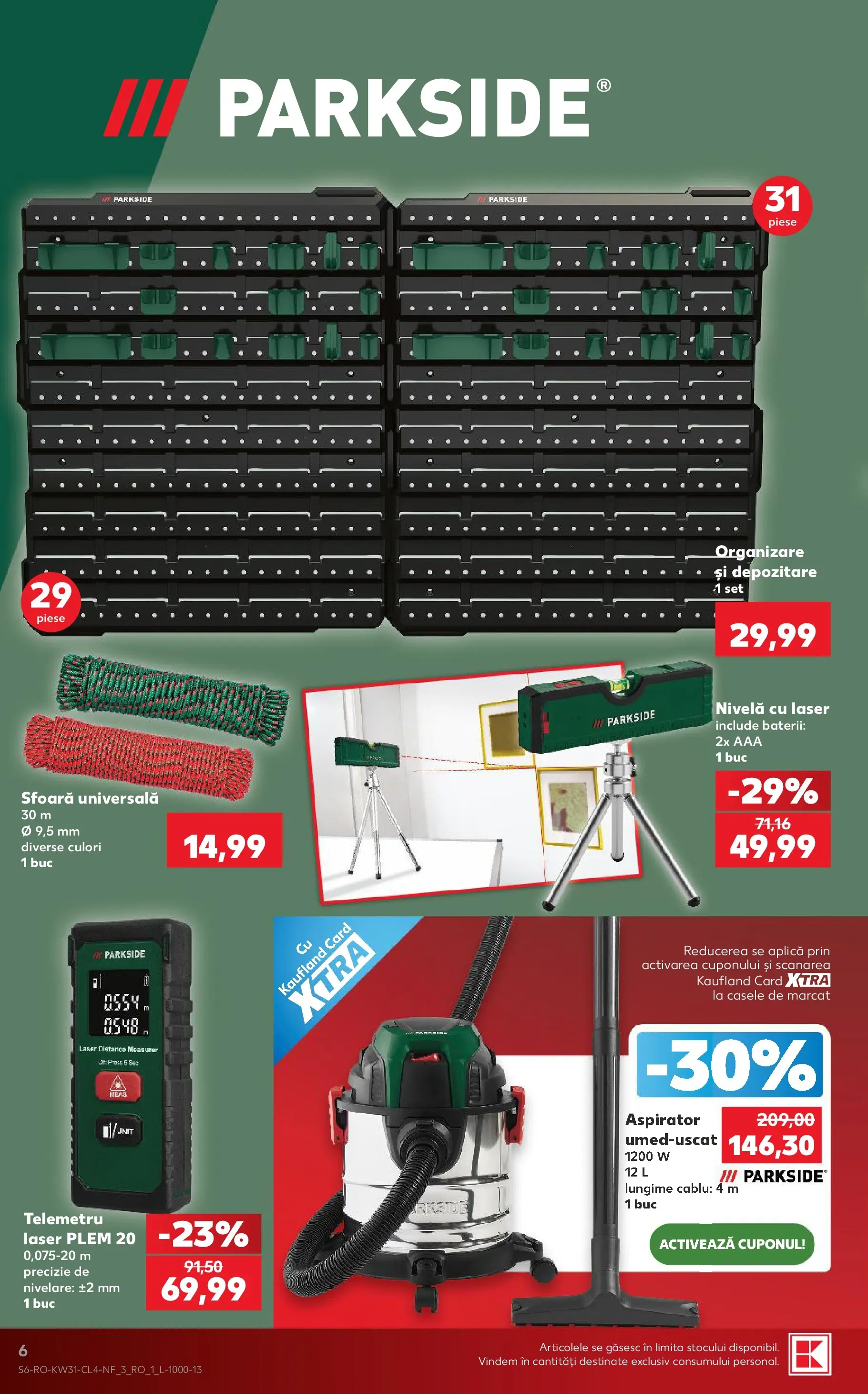 Kaufland Viseu de Sus 29.07.2026 - Revista si Oferta | Pagină: 6 | Produse: Cablu, Telemetru, Aspirator, Baterii