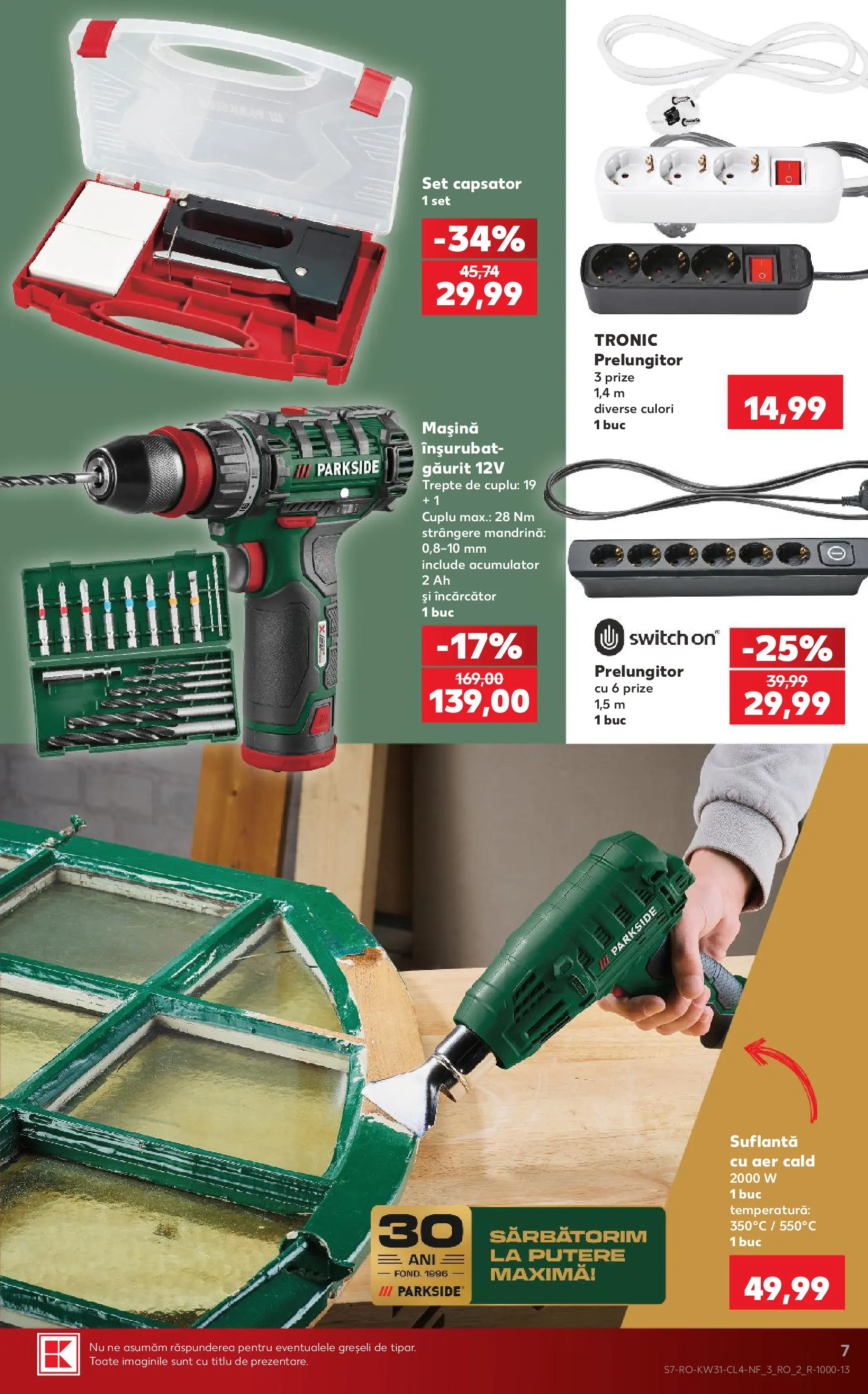 Kaufland Viseu de Sus 29.07.2026 - Revista si Oferta | Pagină: 7 | Produse: Prize, Încărcător, Prelungitor, Suflantă