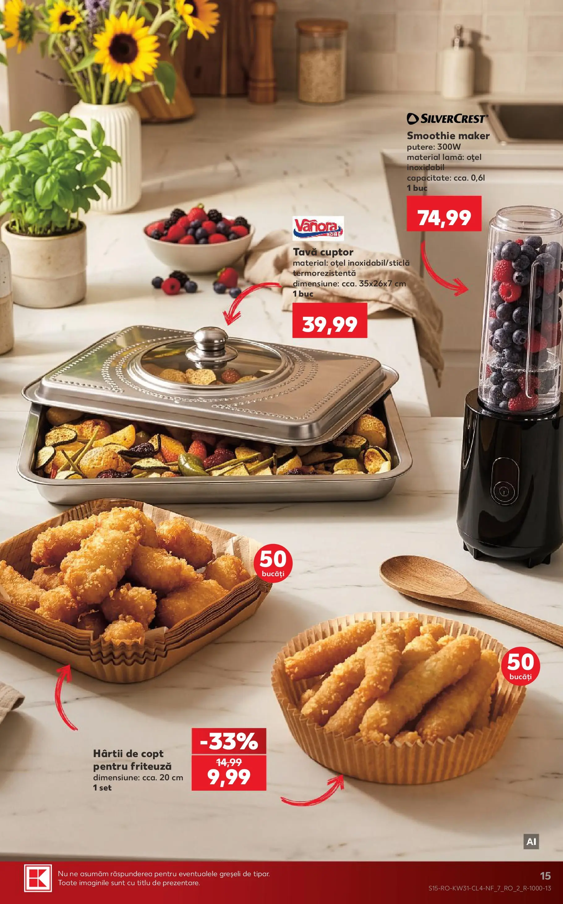 Kaufland Viseu de Sus 29.07.2026 - Revista si Oferta | Pagină: 15 | Produse: Cuptor, Friteuză, Smoothie