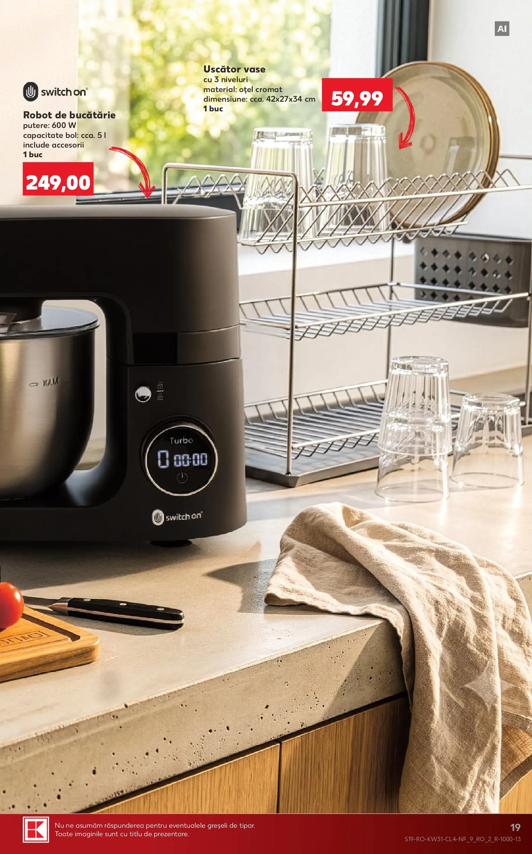 Kaufland Viseu de Sus 29.07.2026 - Revista si Oferta | Pagină: 19 | Produse: Uscător, Robot, Bol, Bucătărie