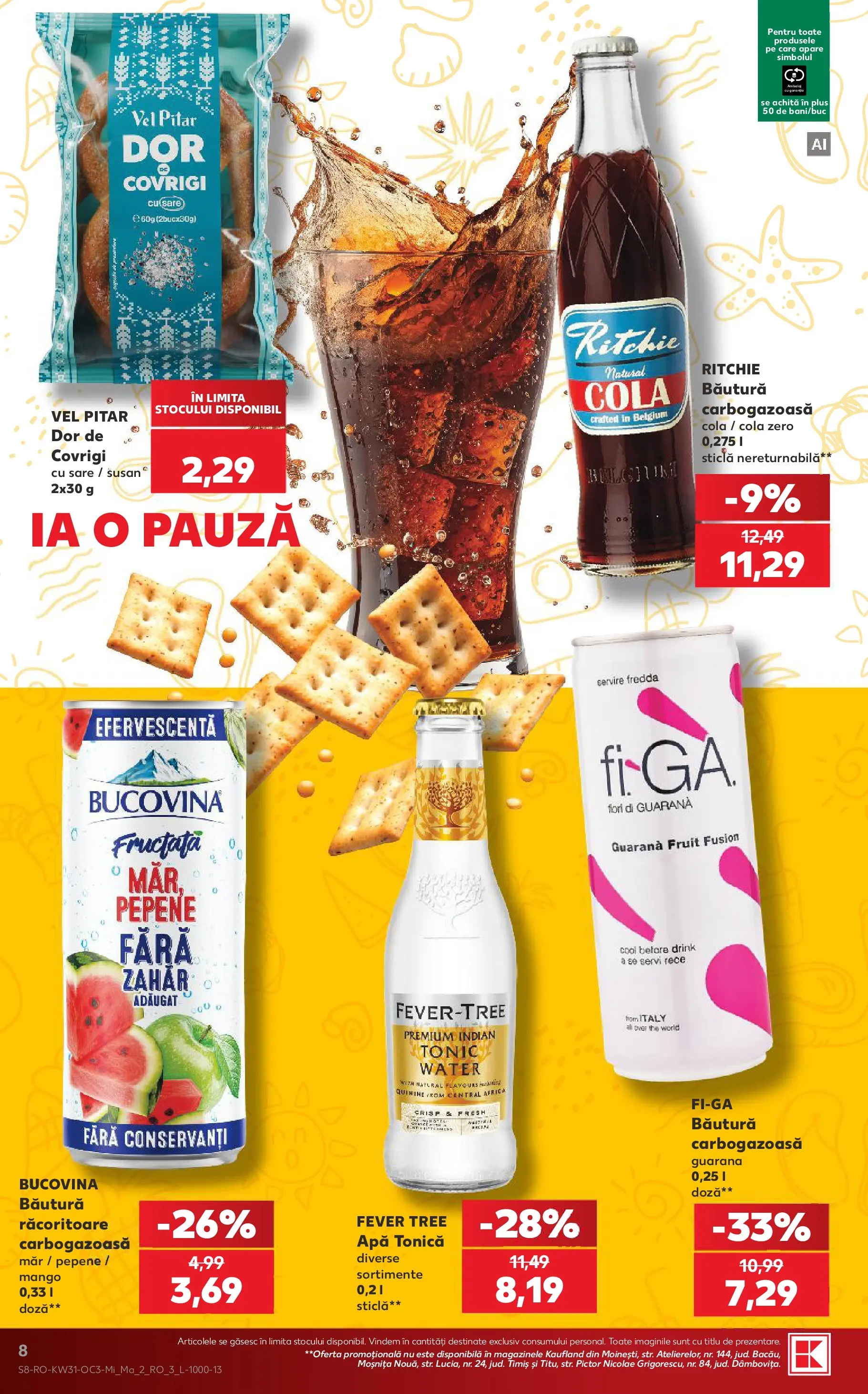 Kaufland Comarnic 29.07.2026 - Revista si Oferta | Pagină: 8 | Produse: Amerikan servis, Apă, Sare, Zahăr