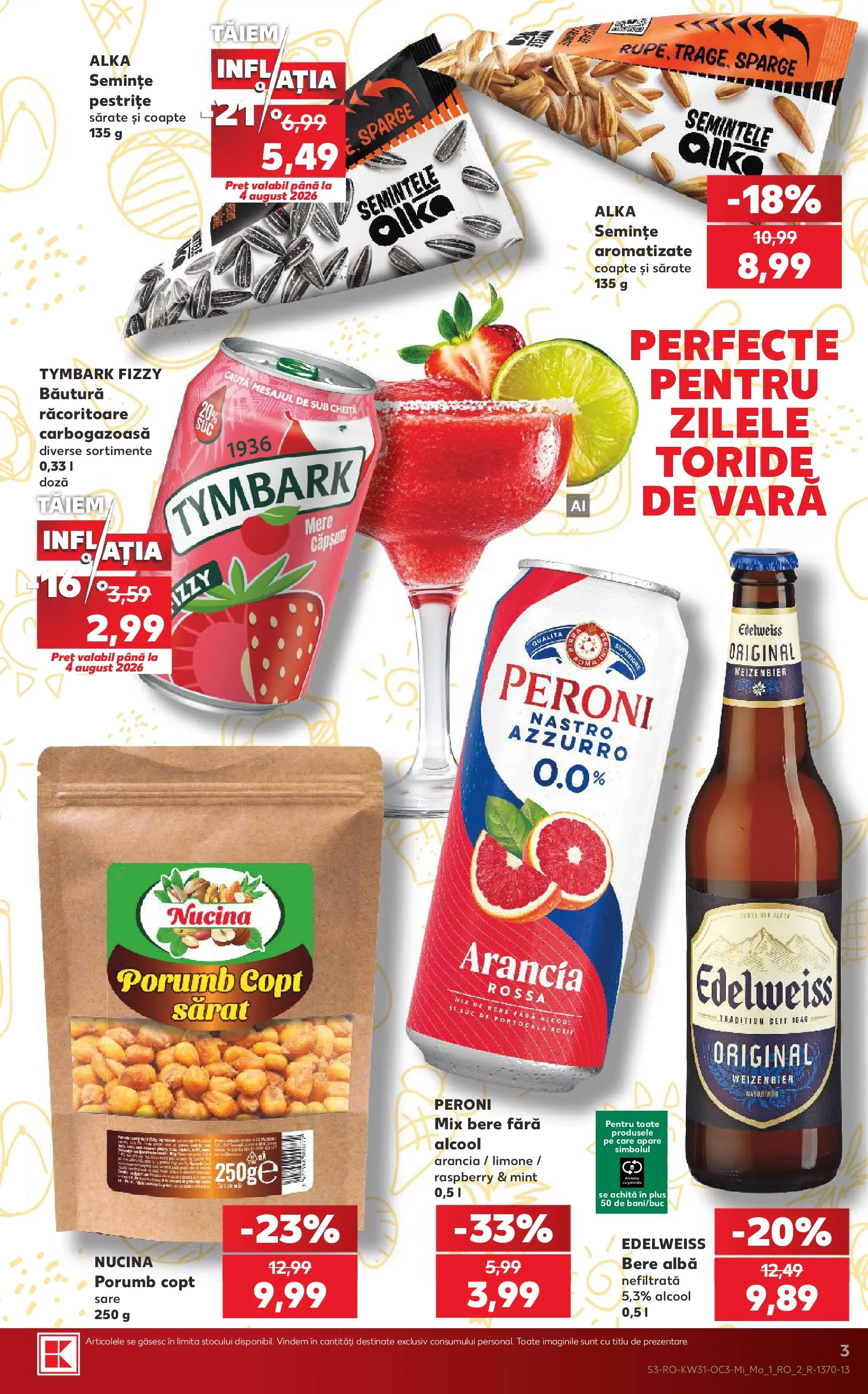 Kaufland Comarnic 29.07.2026 - Revista si Oferta | Pagină: 3 | Produse: Semințe, Bere, Mere, Porumb