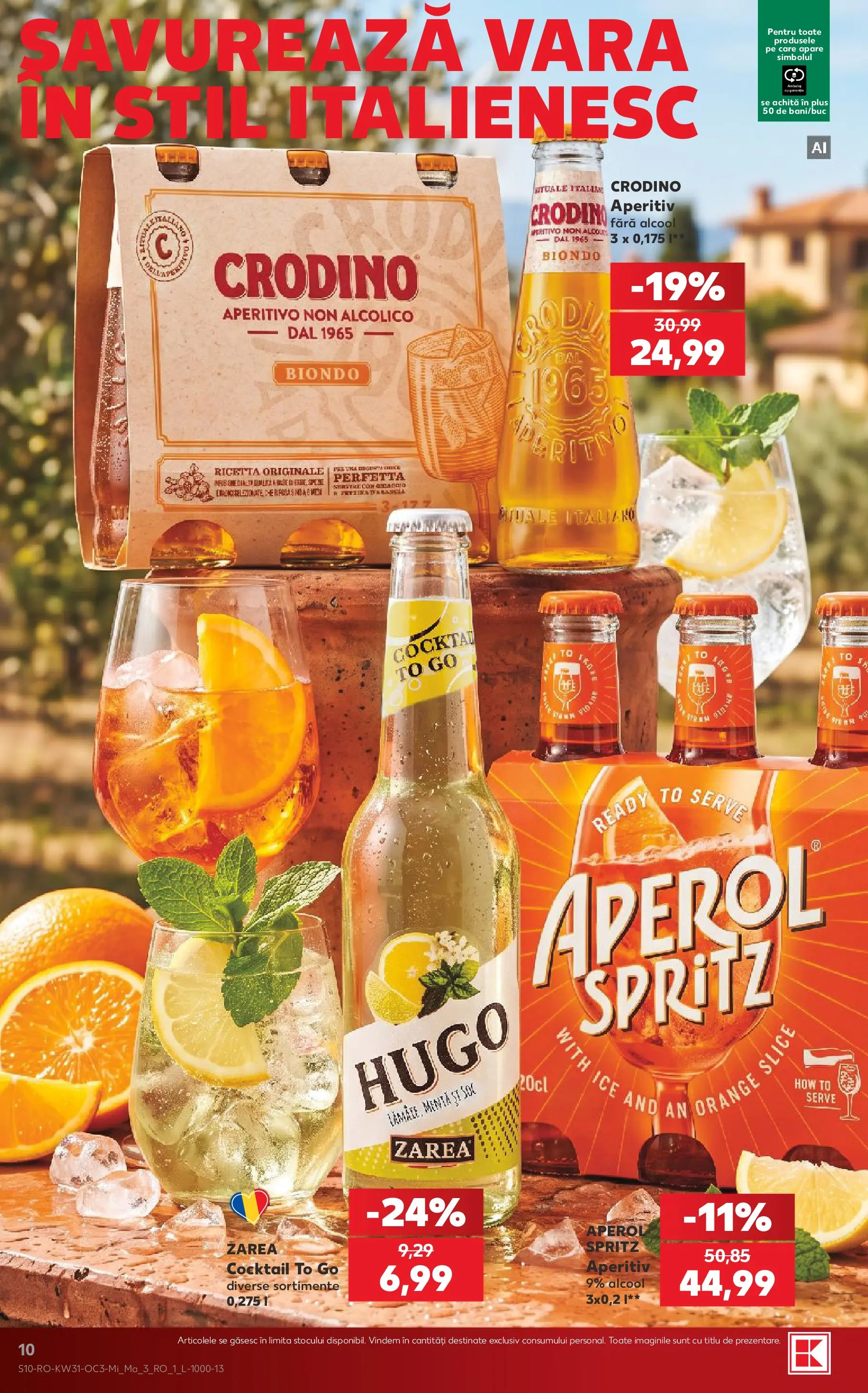 Kaufland Satu Mare 29.07.2026 - Revista si Oferta | Pagină: 10 | Produse: Cocktail, Aperol