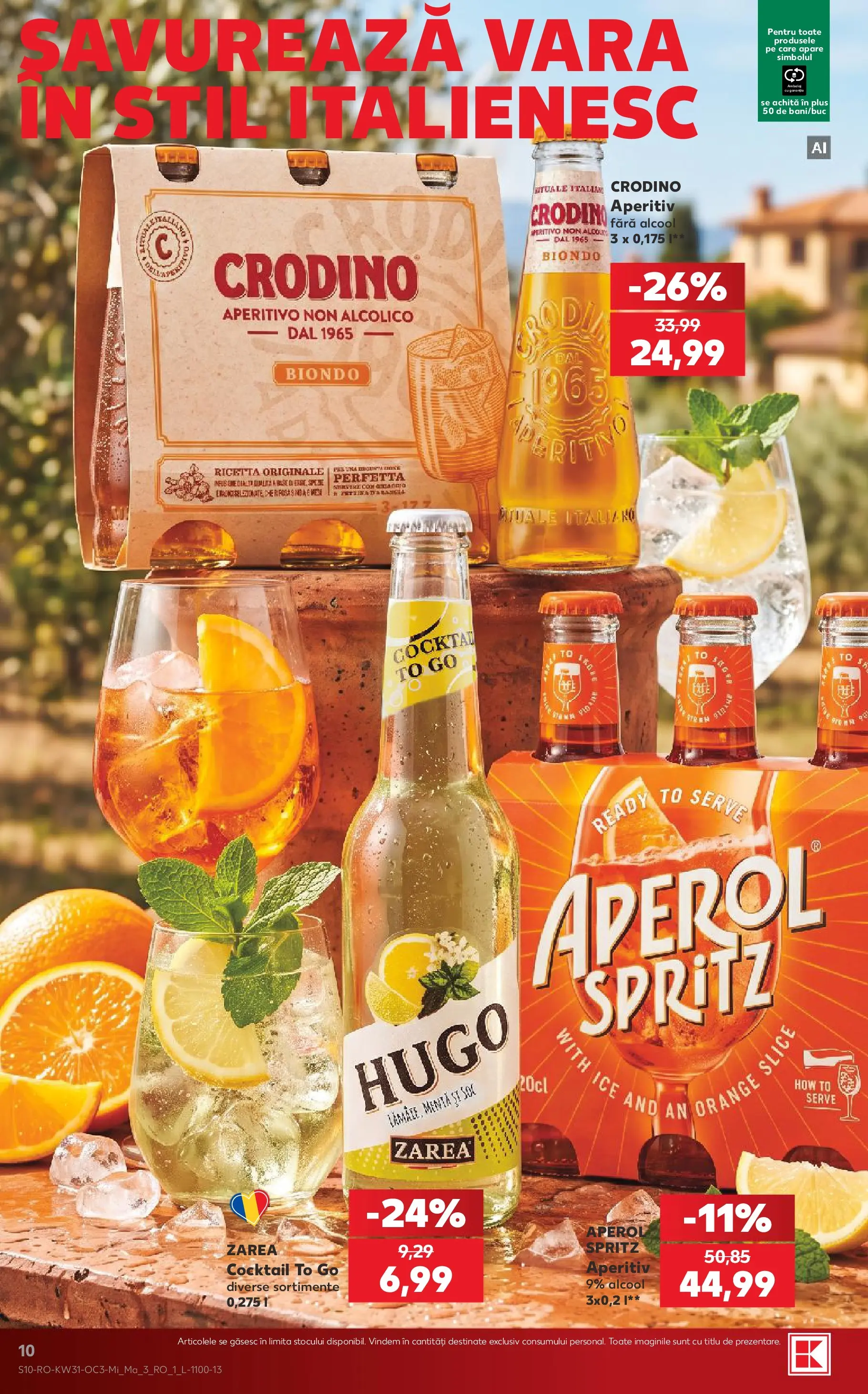 Kaufland Comarnic 29.07.2026 - Revista si Oferta | Pagină: 10 | Produse: Cocktail, Aperol