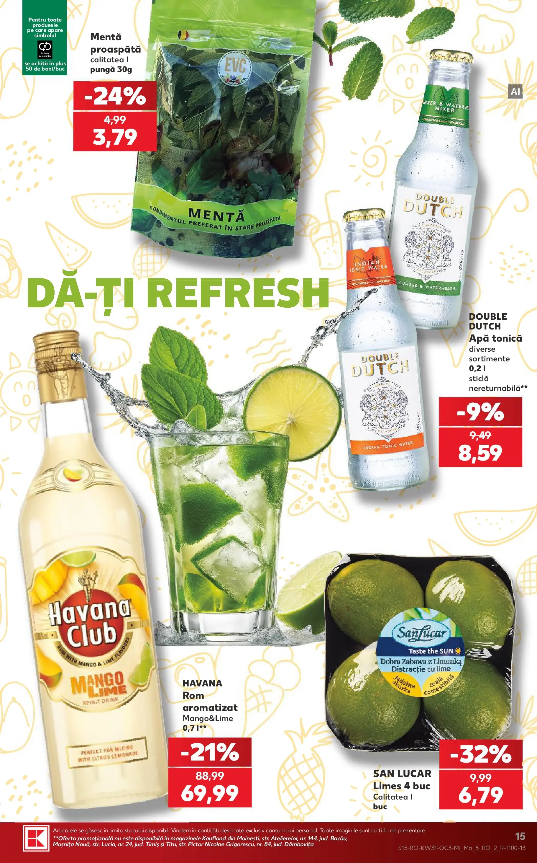 Kaufland Rădăuți 29.07.2026 - Revista si Oferta | Pagină: 15 | Produse: Pungă, Mixer, Apă, Mango