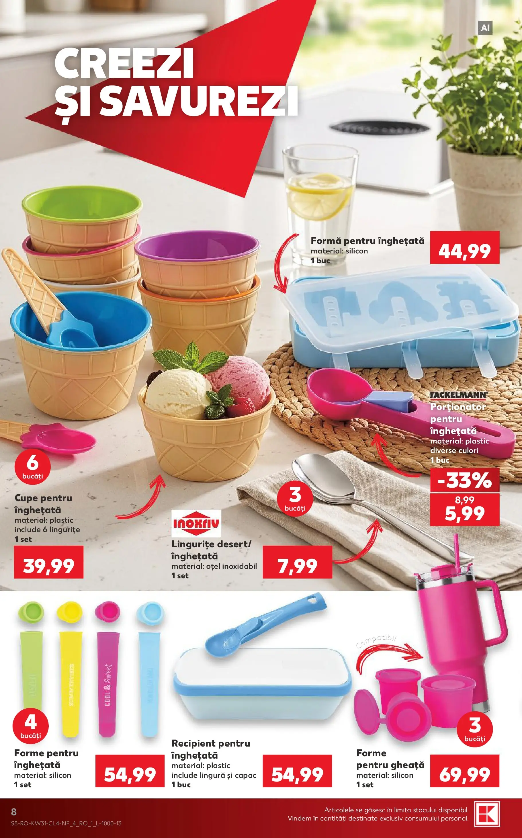 Kaufland Iași 29.07.2026 - Revista si Oferta | Pagină: 8 | Produse: Înghețată