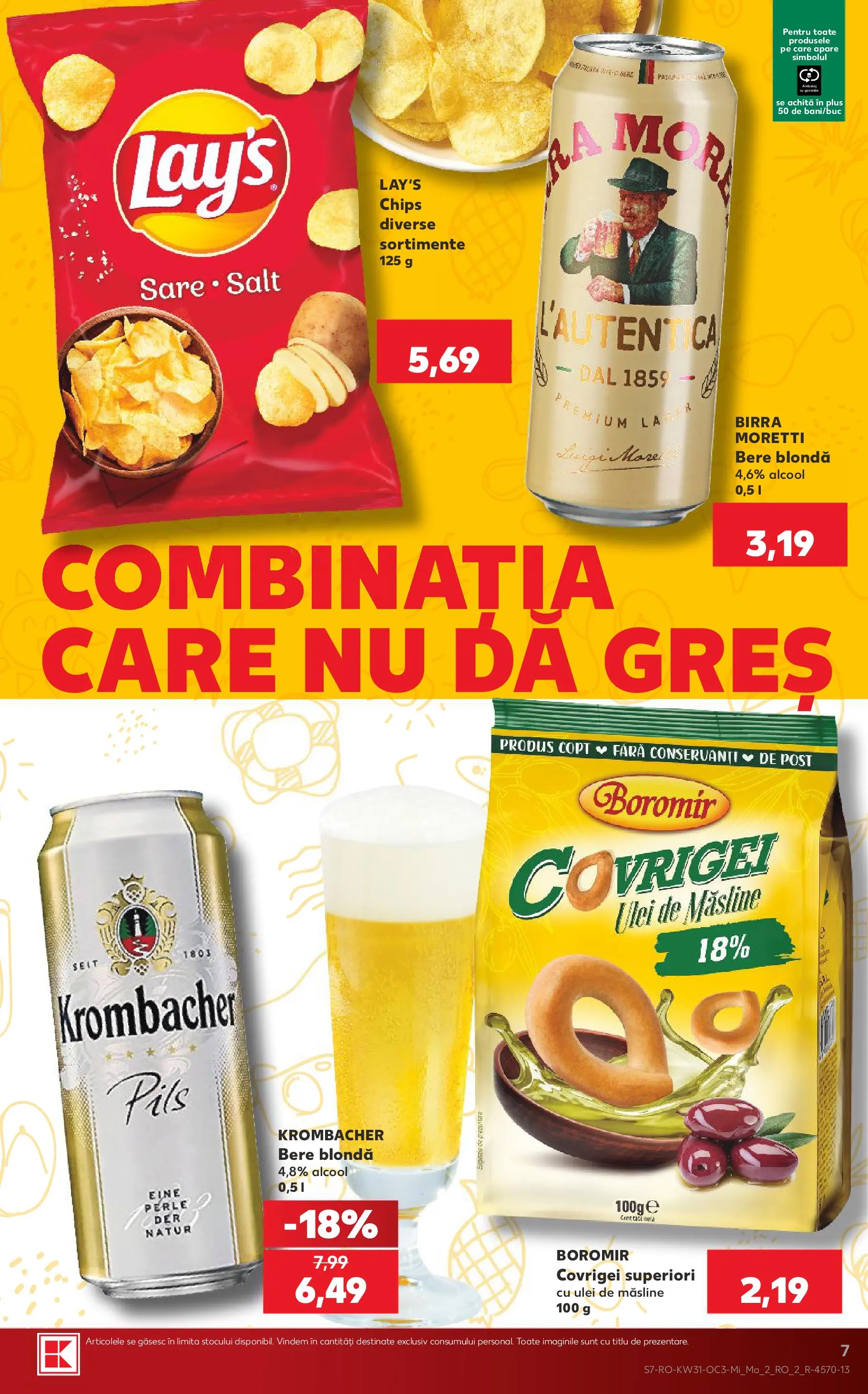 Kaufland Comarnic 29.07.2026 - Revista si Oferta | Pagină: 7 | Produse: Akrilik boya, Măsline, Ulei, Bere